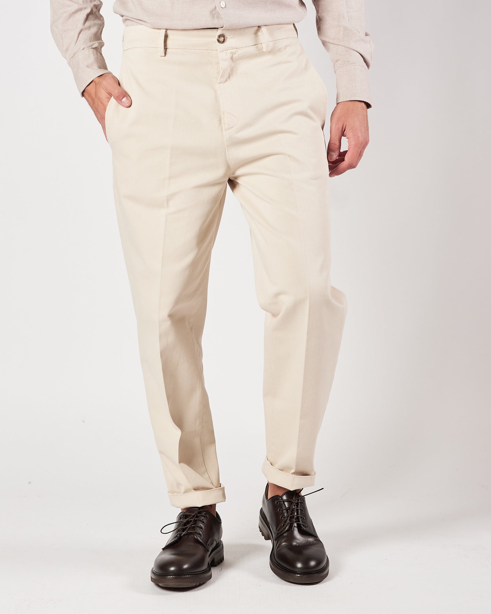 Pantalone Bonheur over fit beige