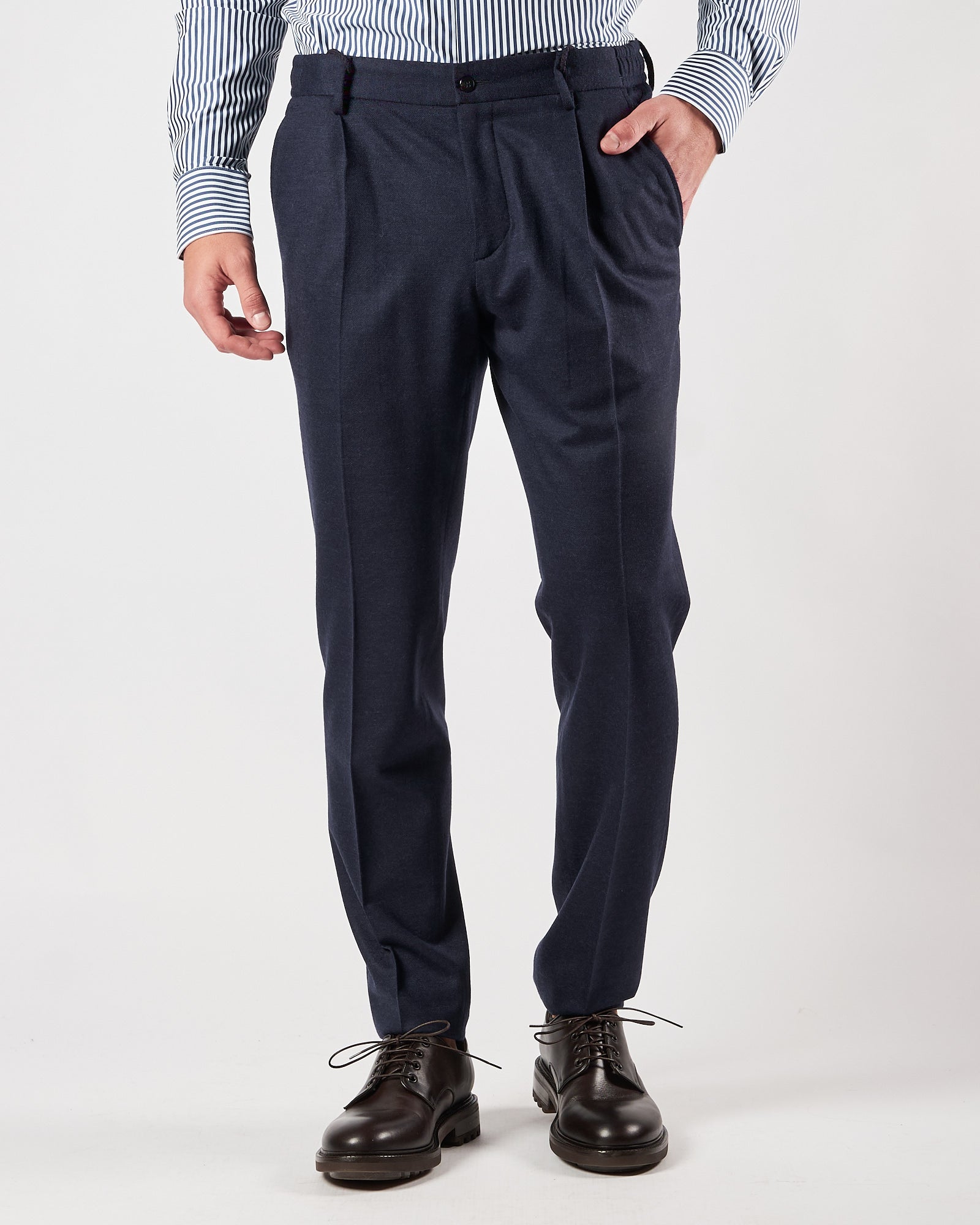 Pantalone Lbm1911 con elastico in vita blu