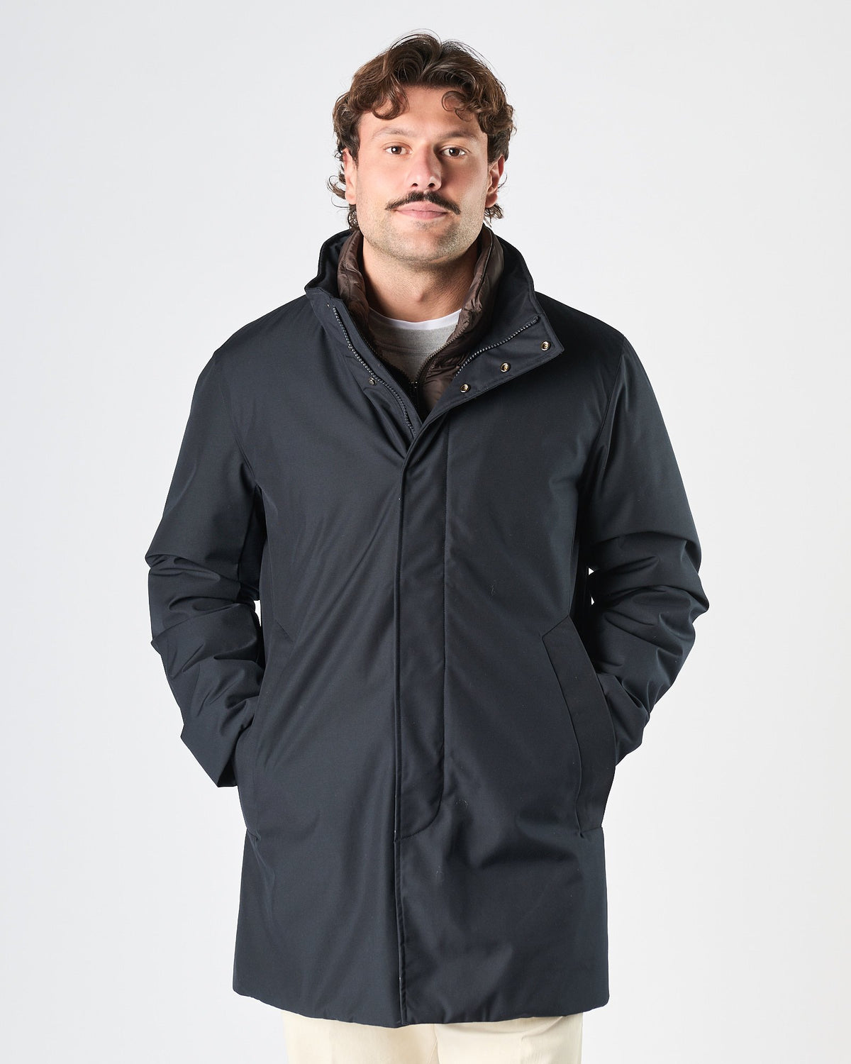 Cappotto Onthebund tre pezzi tecnico blu notte