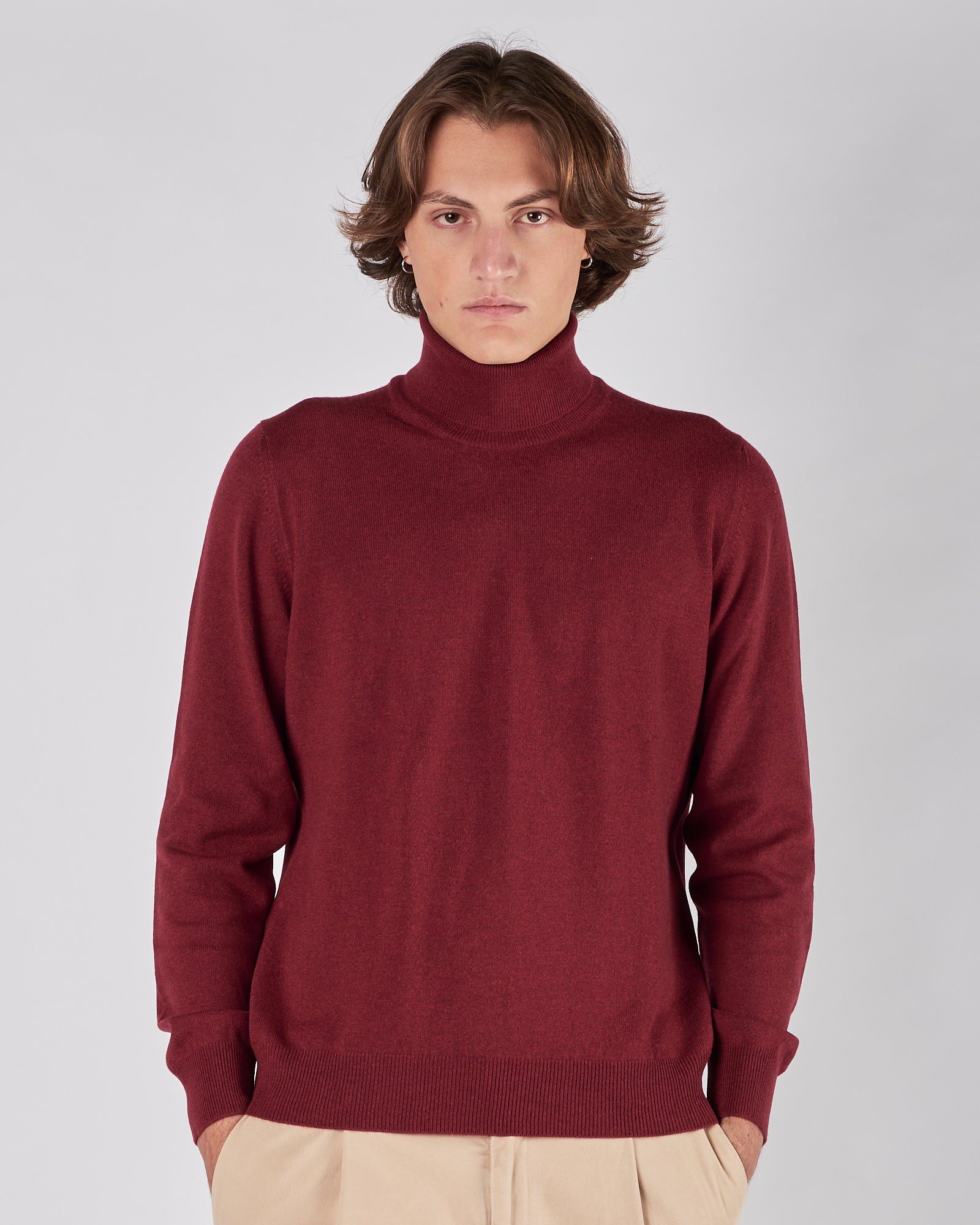 Maglia A|STORE dolcevita bordeaux