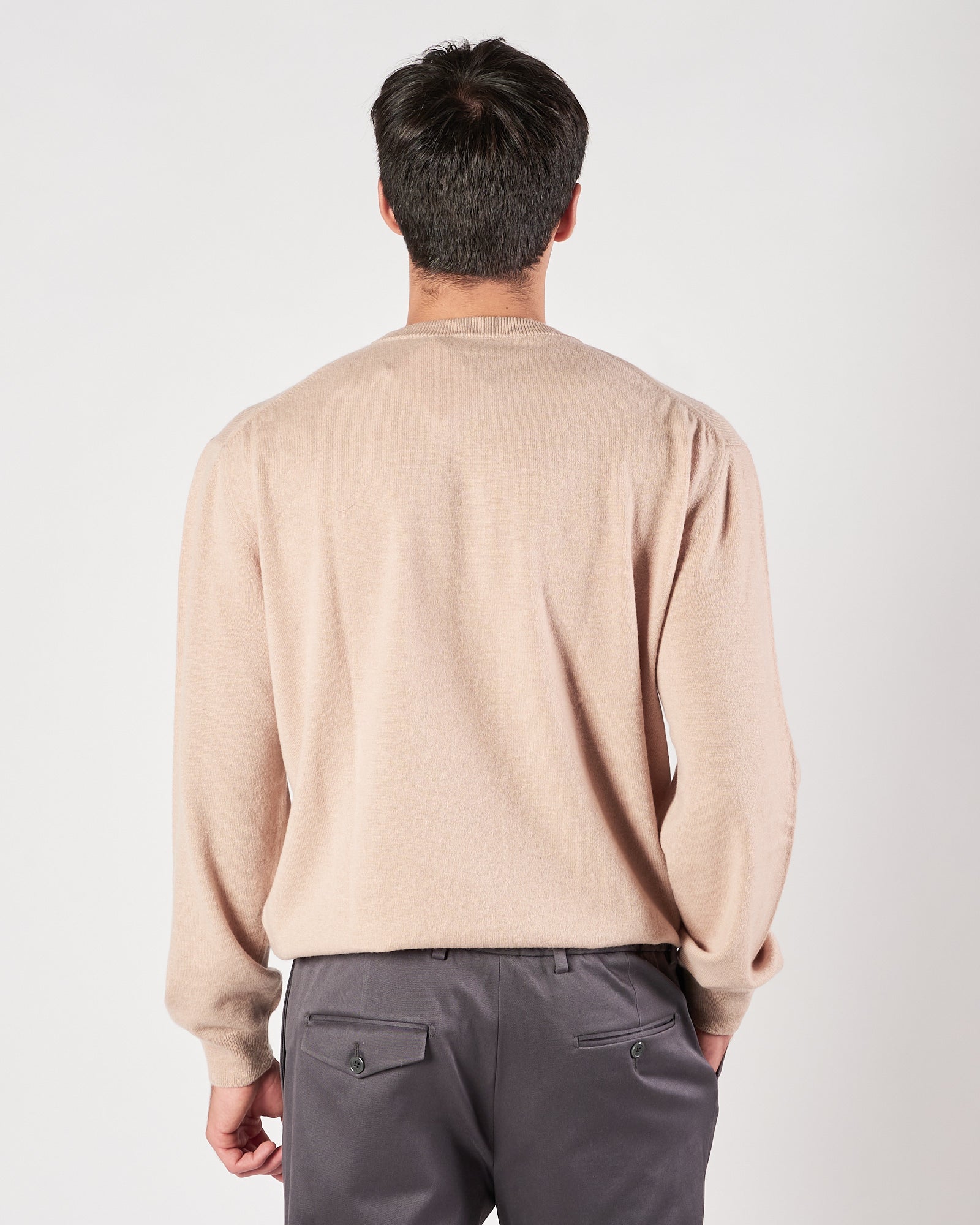 Maglia A|STORE girocollo beige in cachemere over