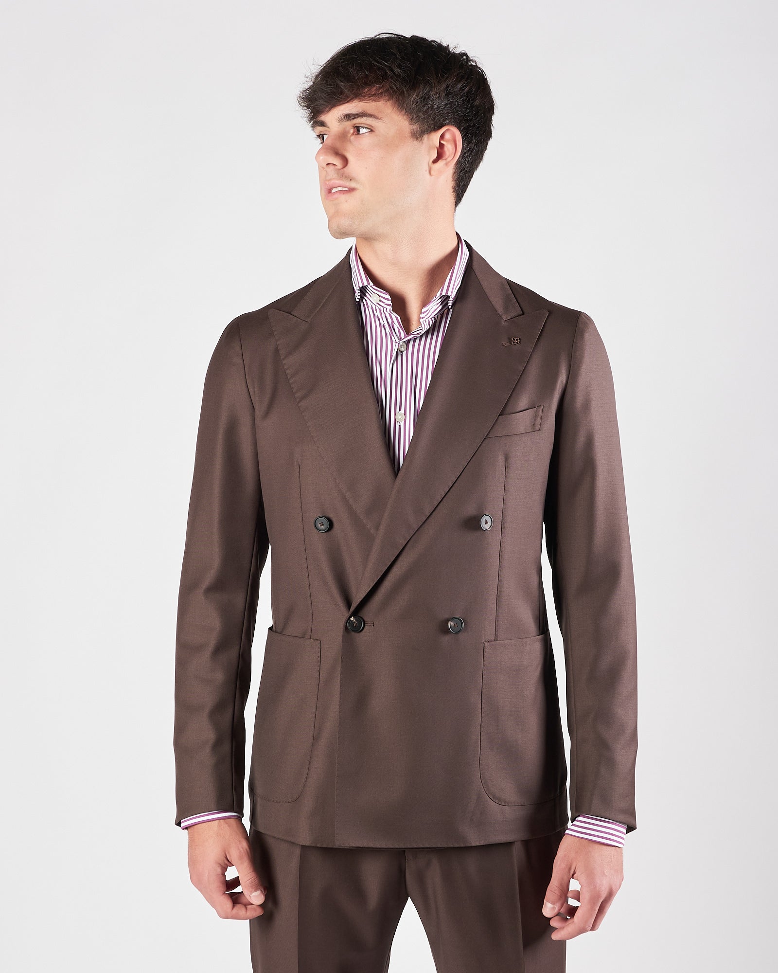 Abito Tagliatore doppio petto quattro bottoni moro