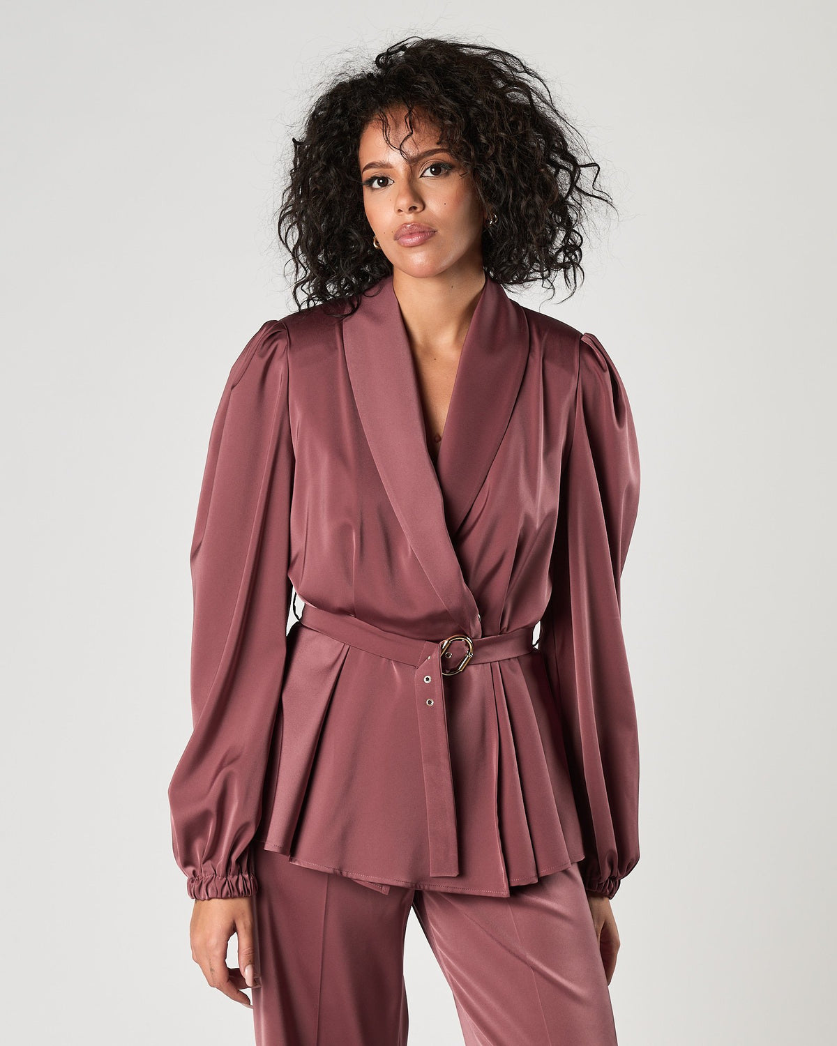 Giacca Silence in satin wine