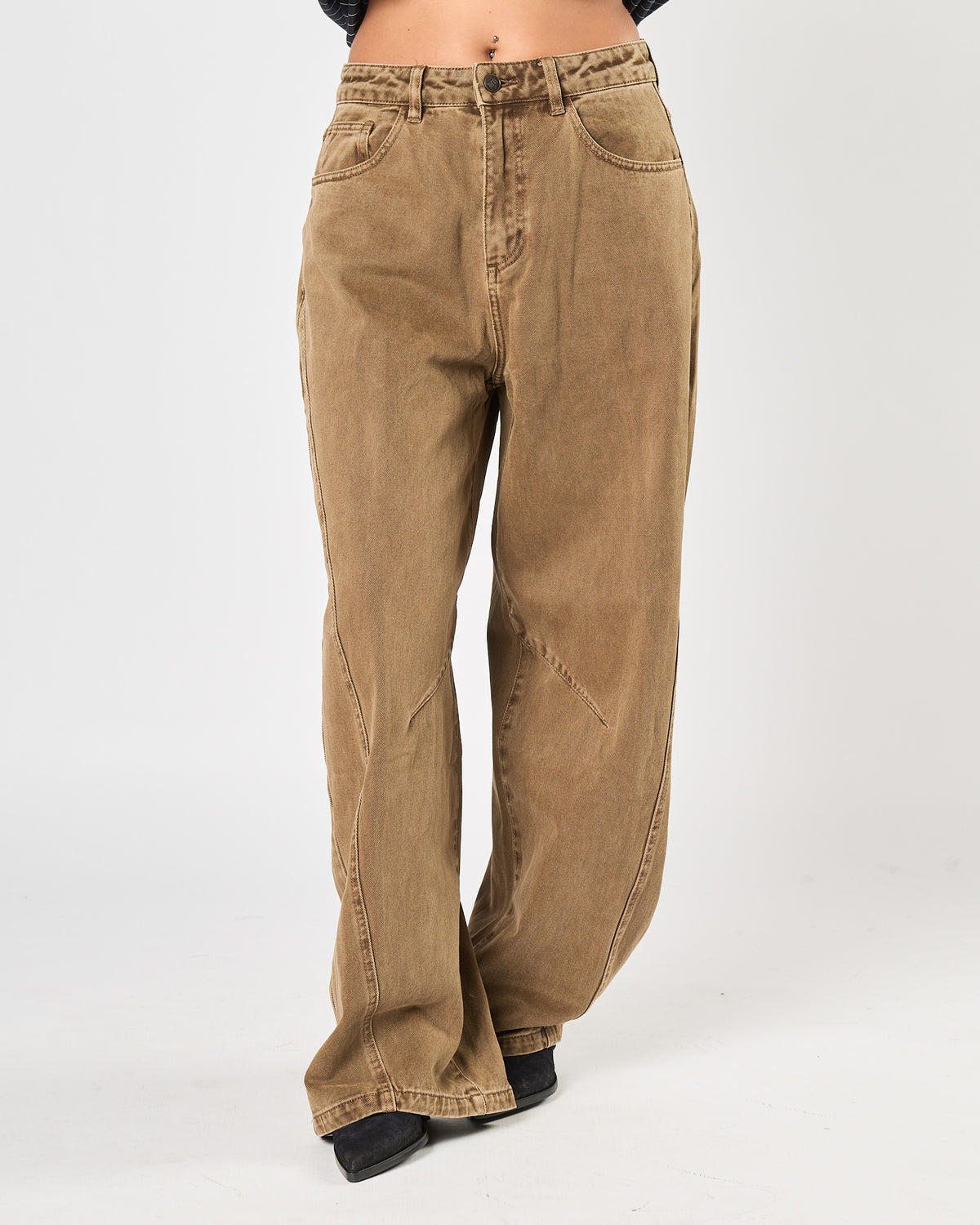 Jeans Eleh morbido cammello