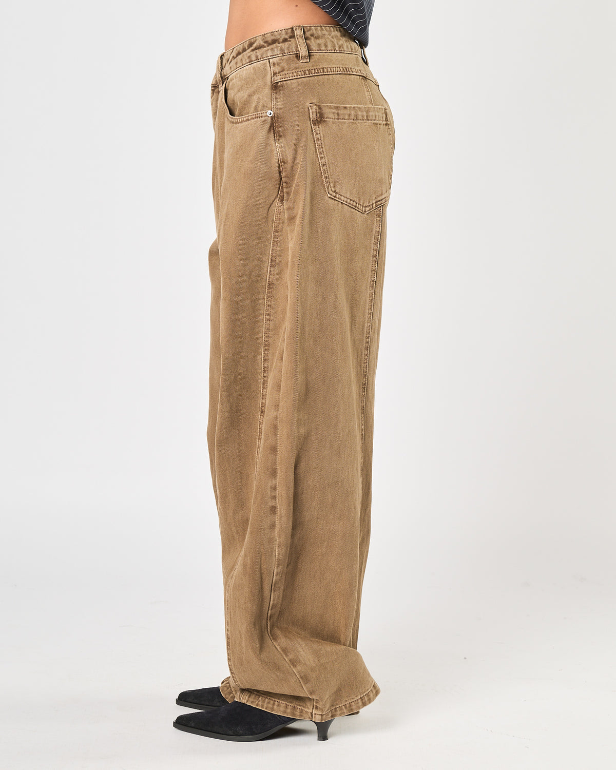 Jeans Eleh morbido cammello
