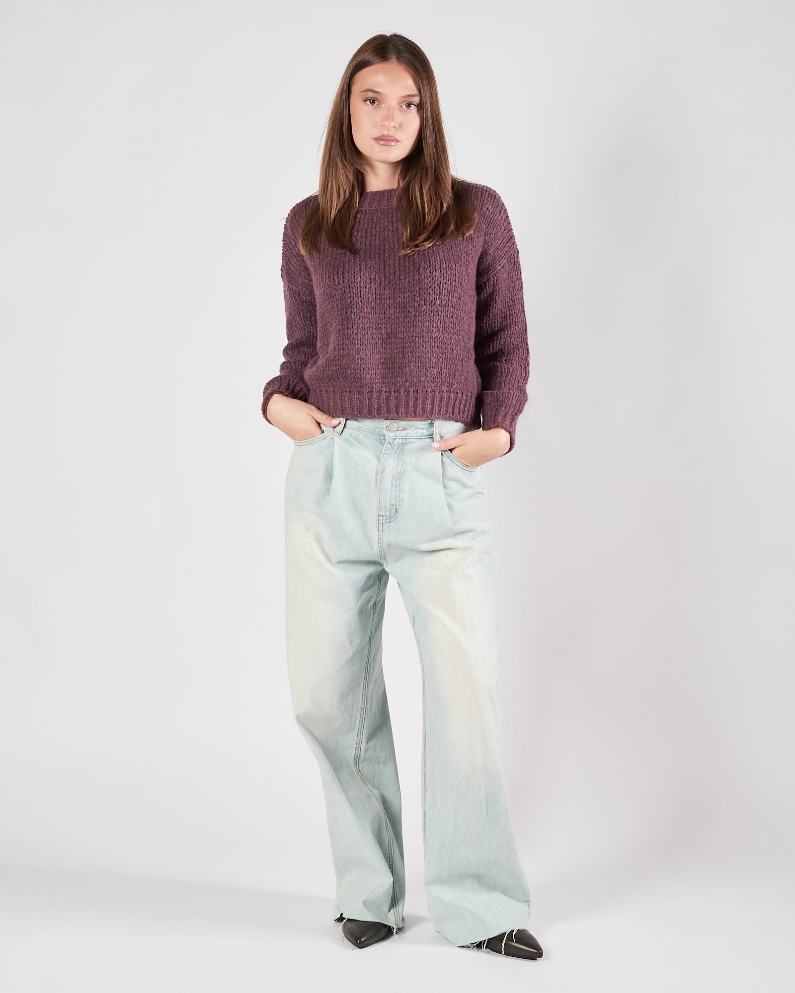 Jeans Eleh con pences blu chiaro