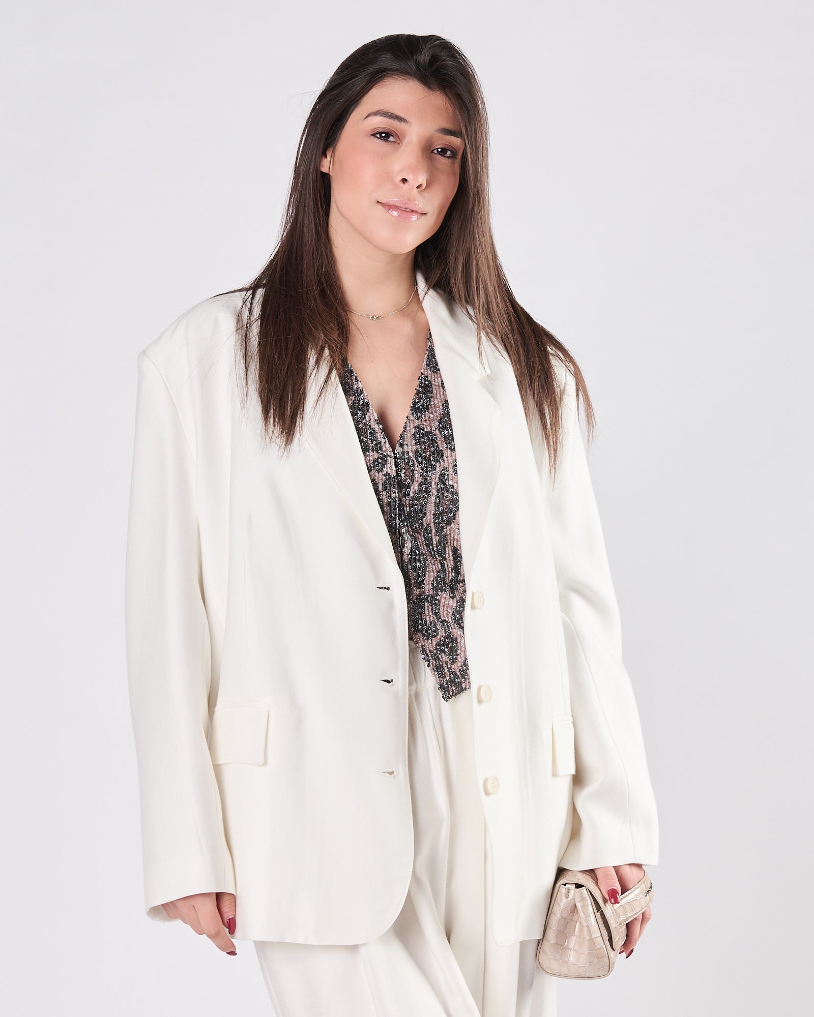 Giacca Eleh un petto over bianca