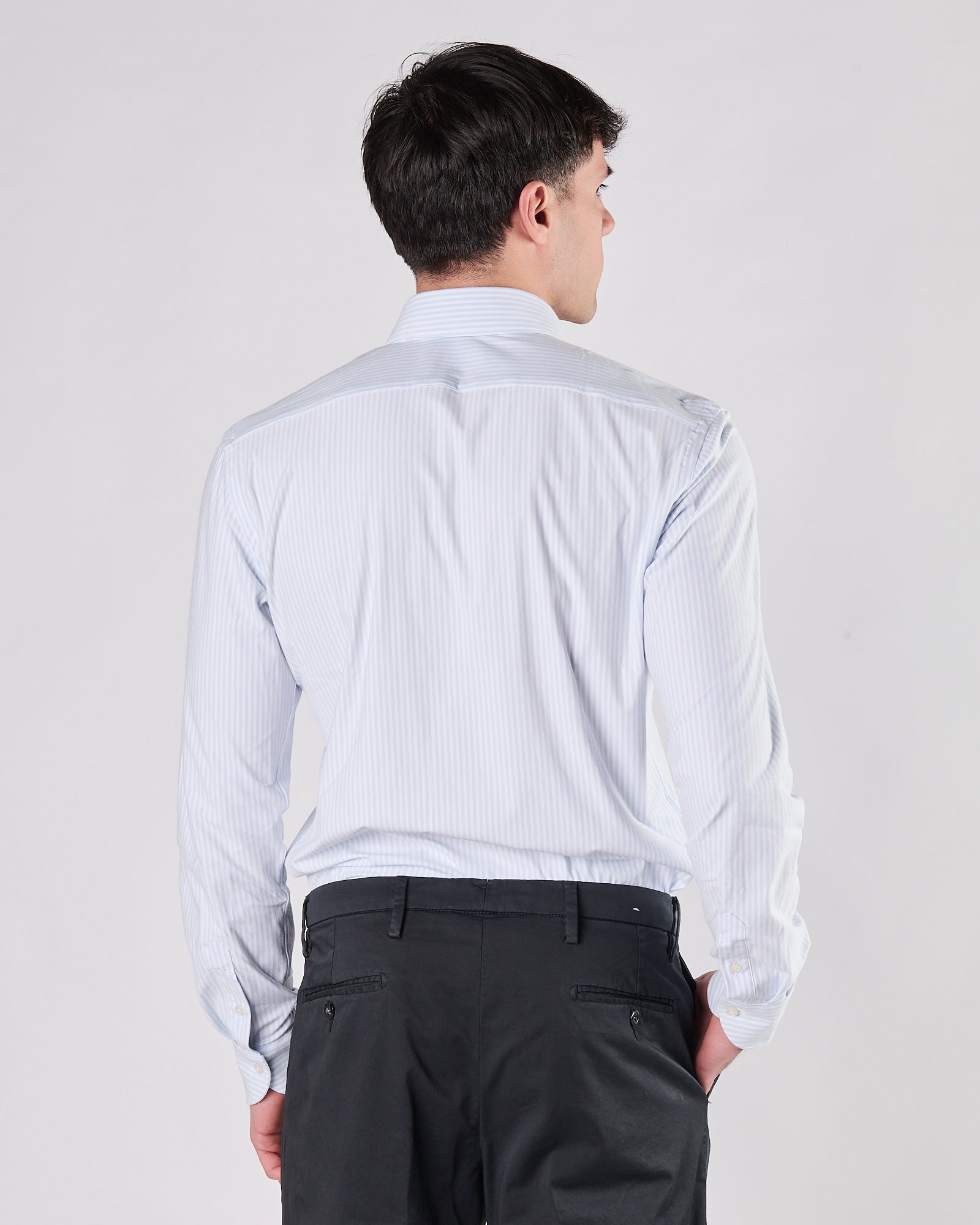 Camicia Xacus Natural Active riga celeste