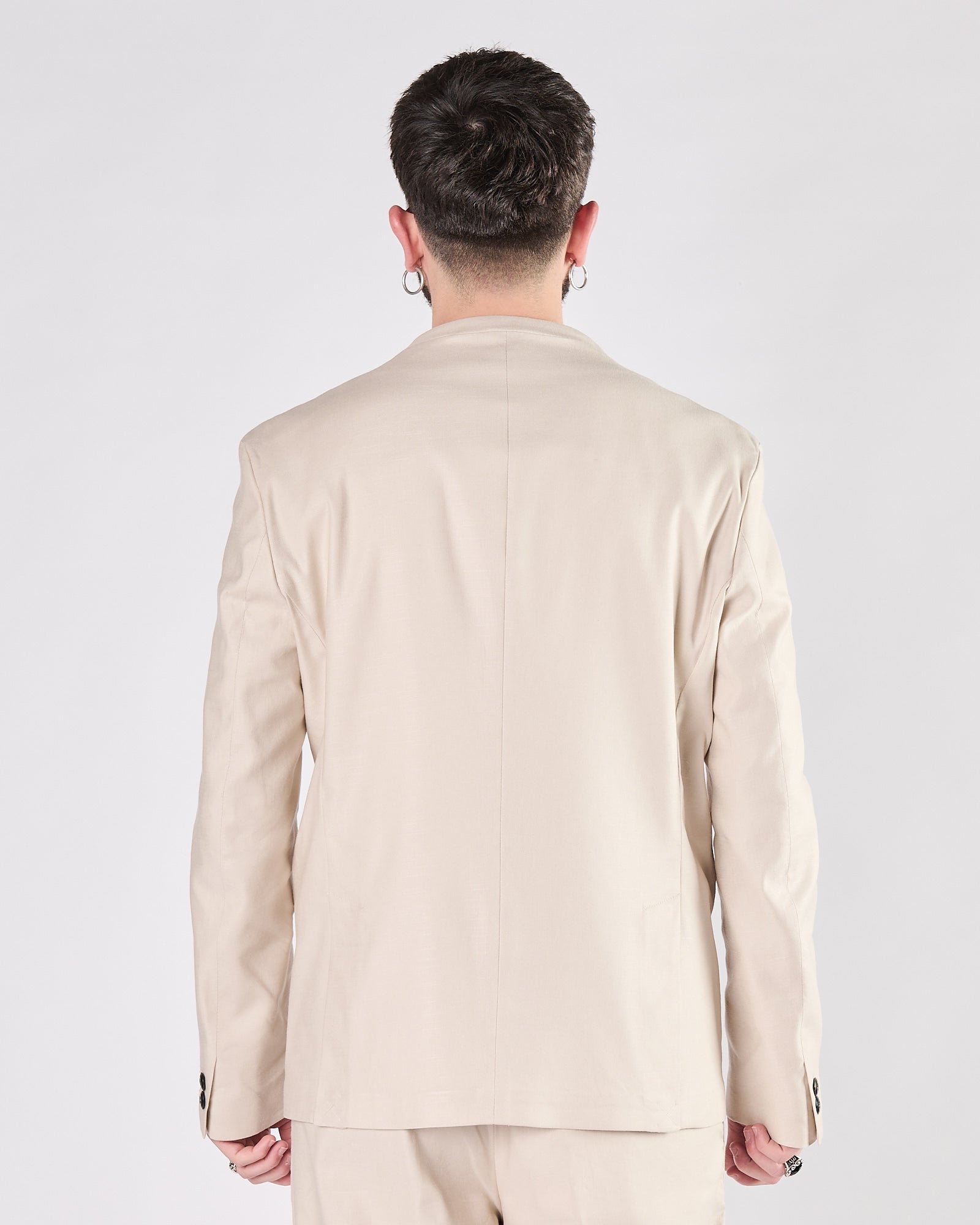 Giacca Aimé senza collo beige