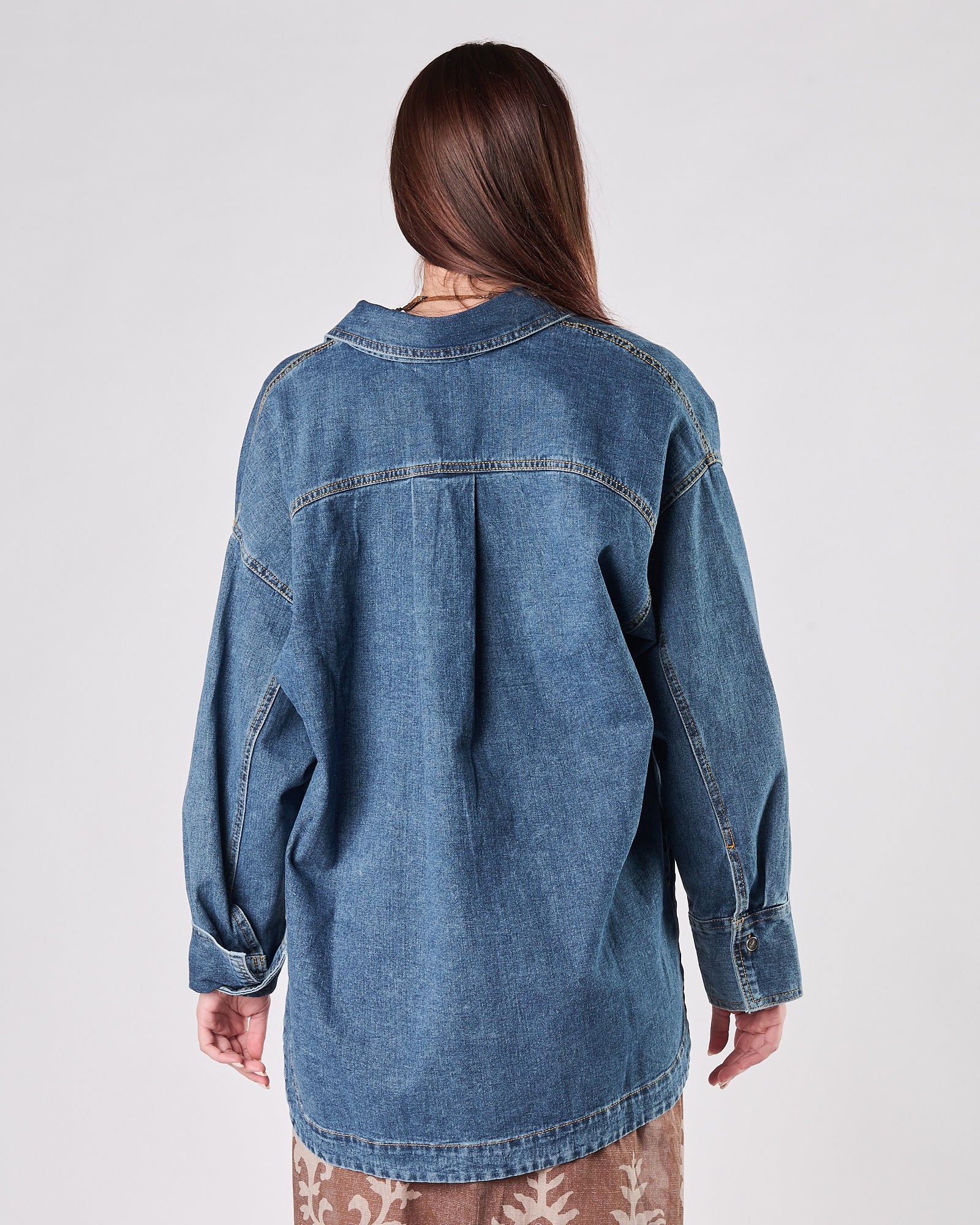 Camicia God Save Denim over in denim
