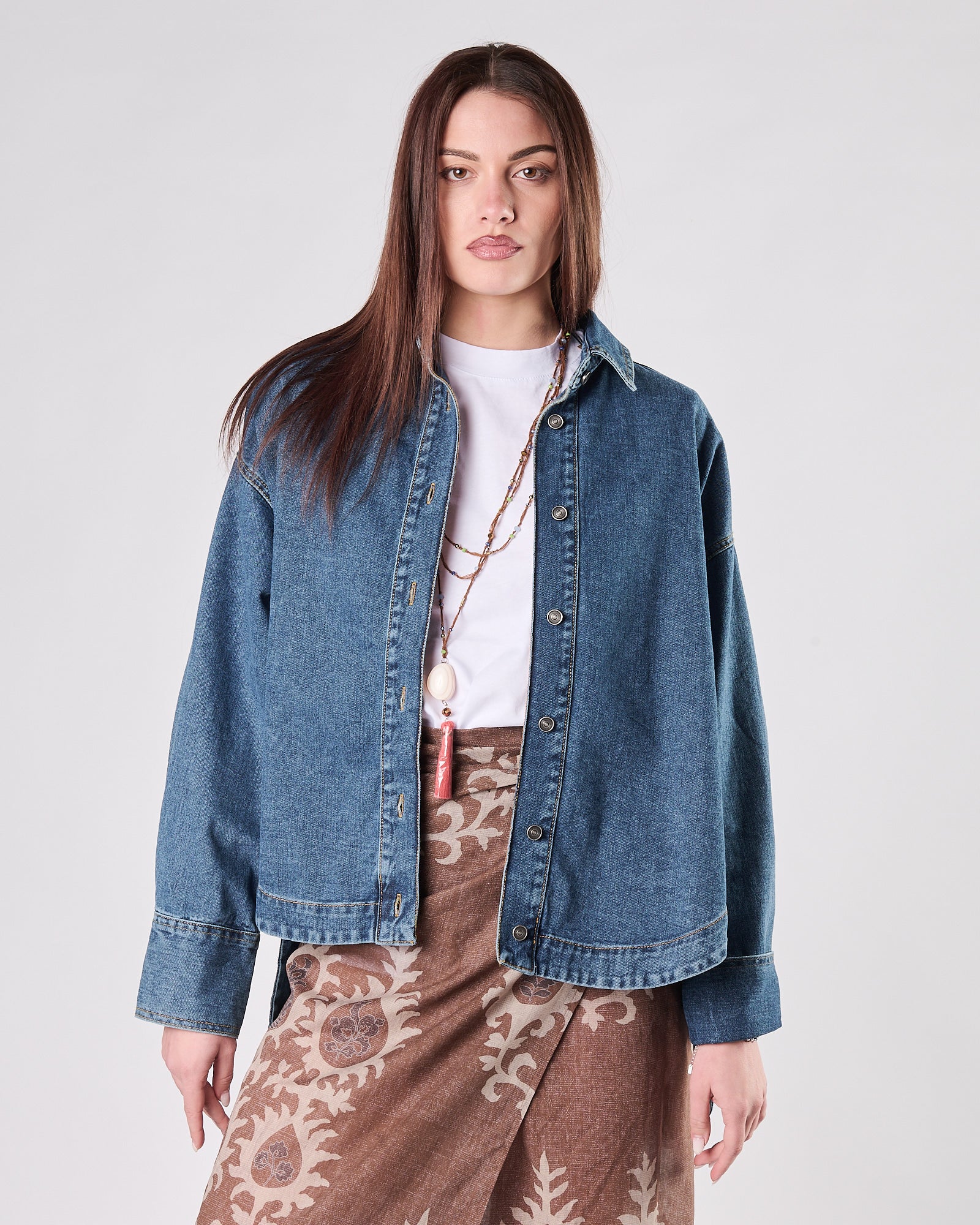 Camicia God Save Denim over in denim