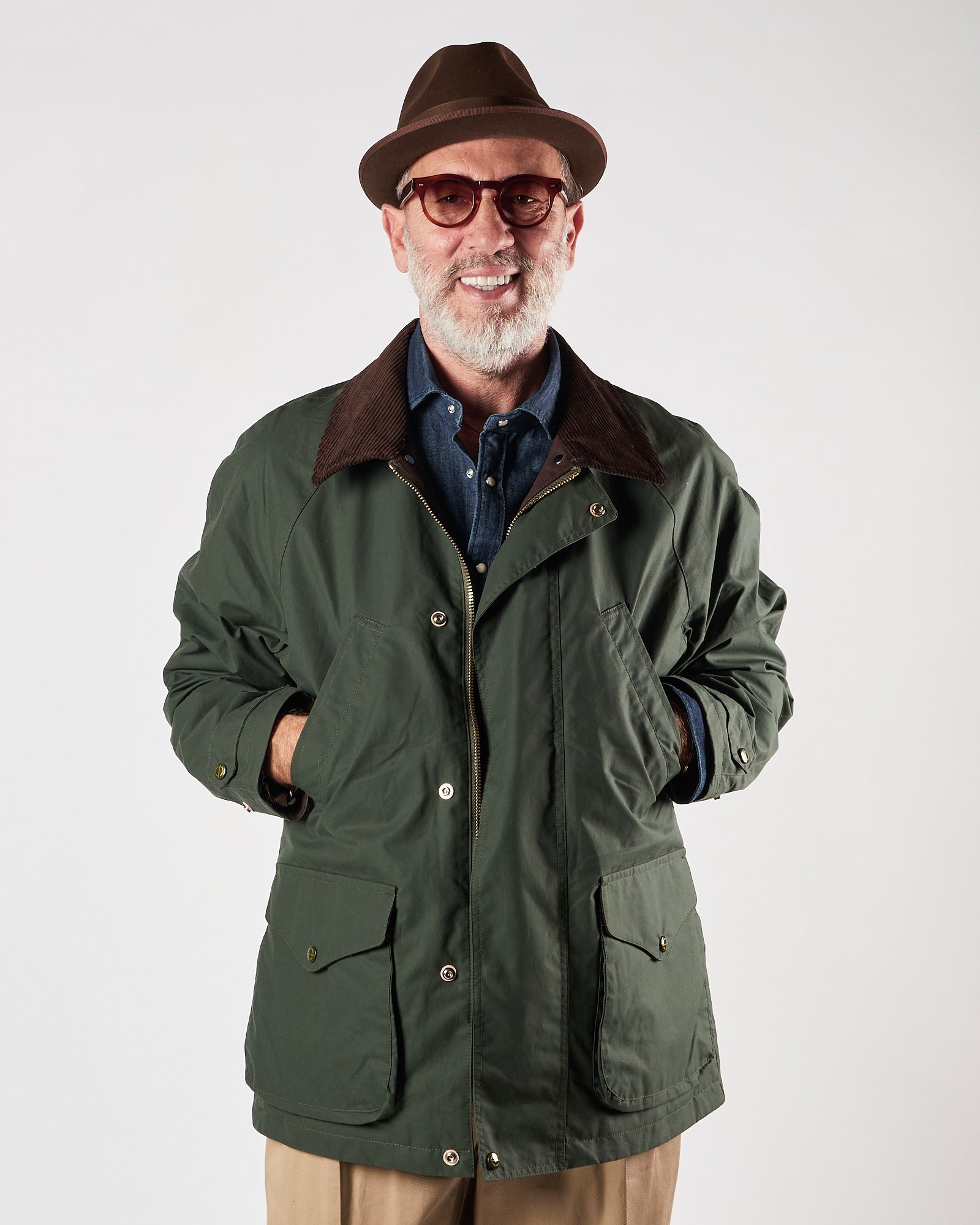 Giaccone Manifatture Ceccarelli verde cerato