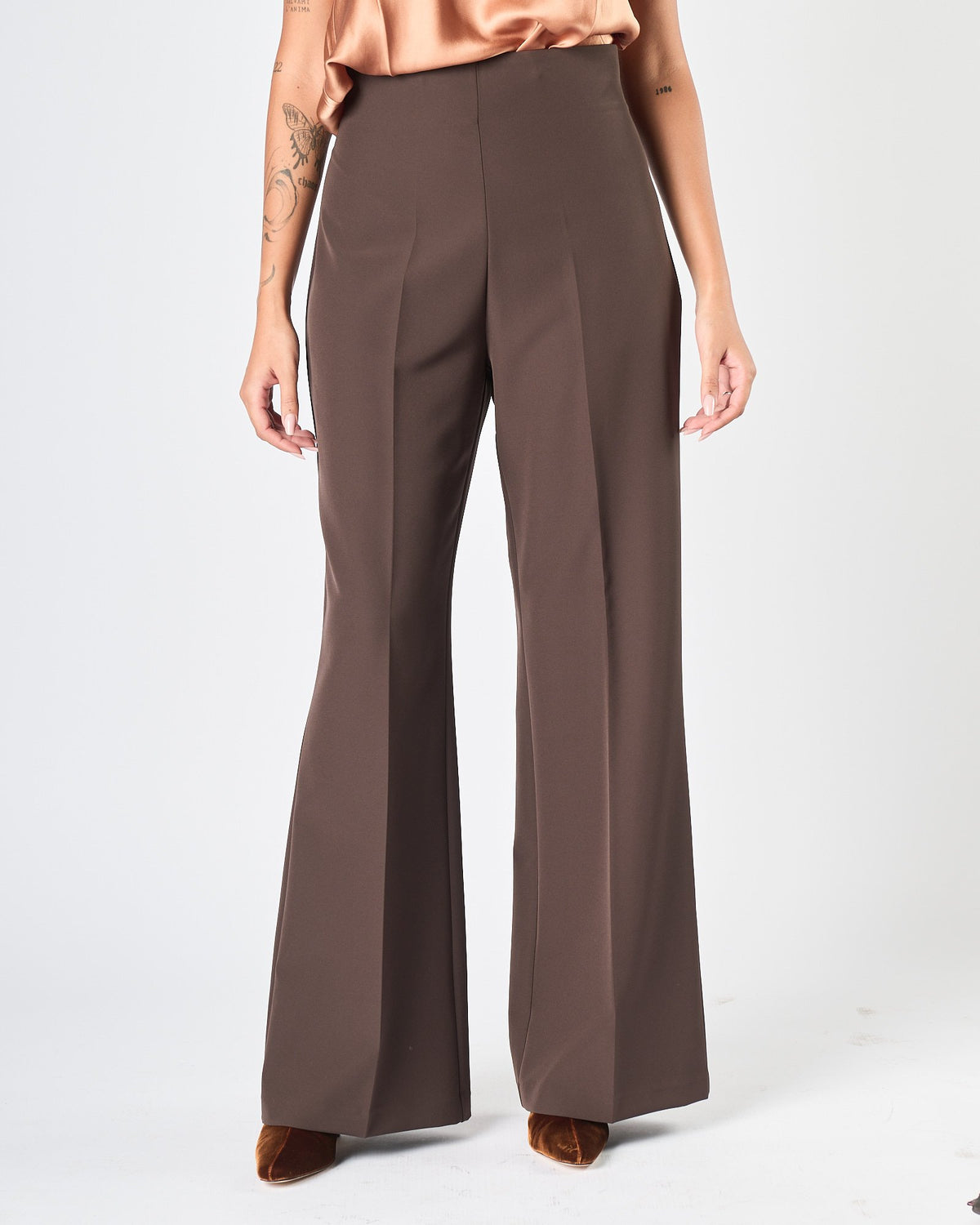 Pantalone Silence a palazzo brown