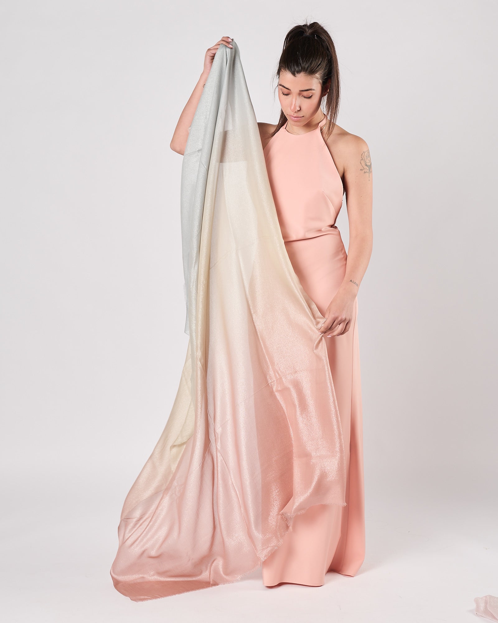 Sciarpa D'Aniello multi color trama lurex