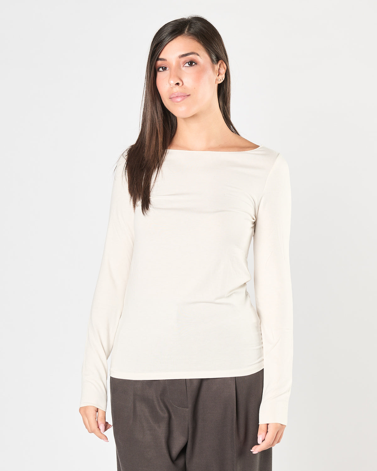 Maglia Majestic scollo barca crema