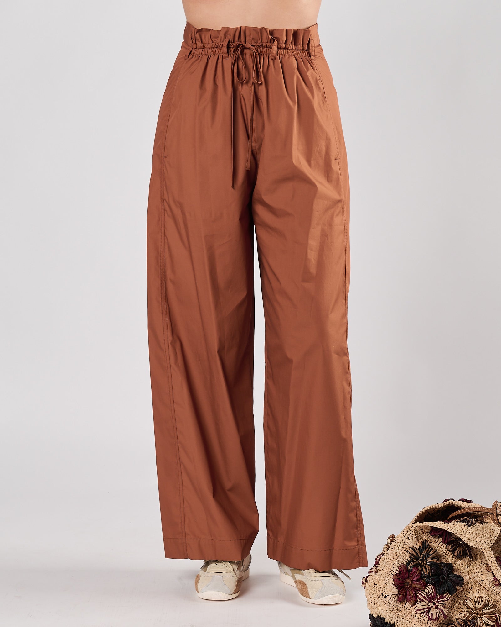 Pantalone Tela9 in popeline terra cotta