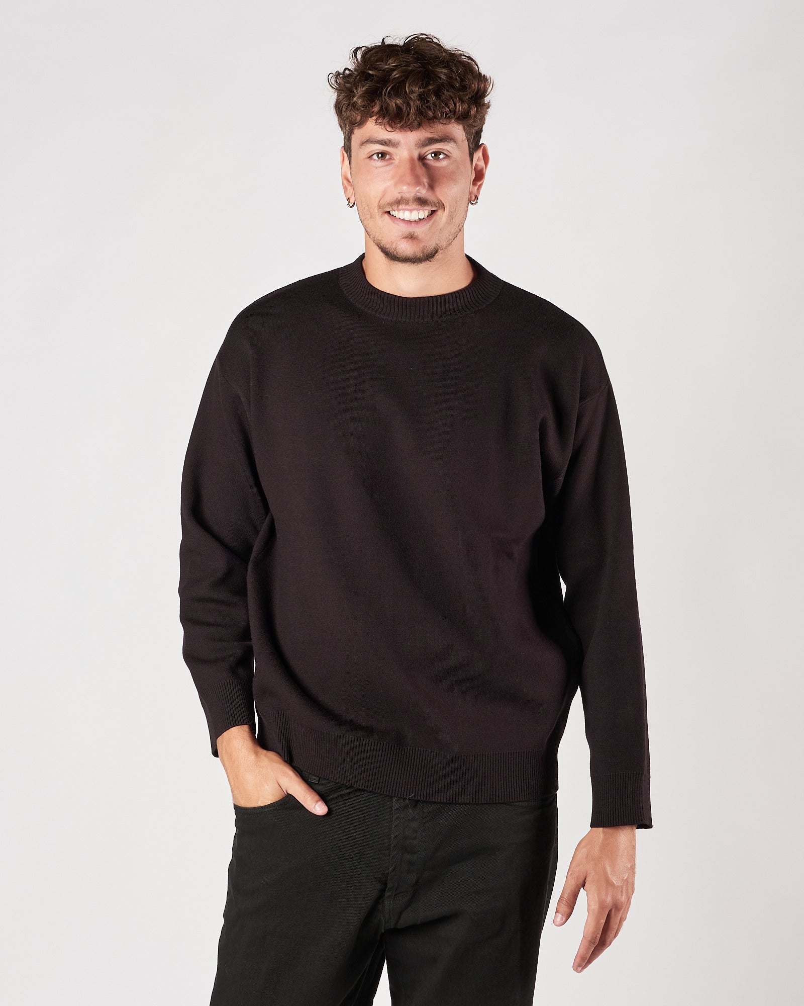 Maglia Officina36 girocollo over nero