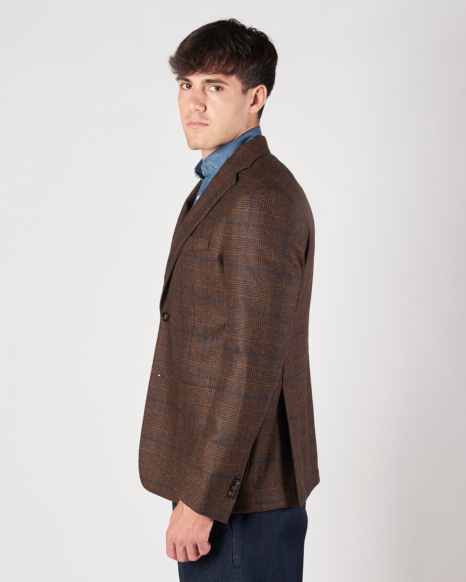 Giacca A|STORE un petto Principe di Galles testa moro