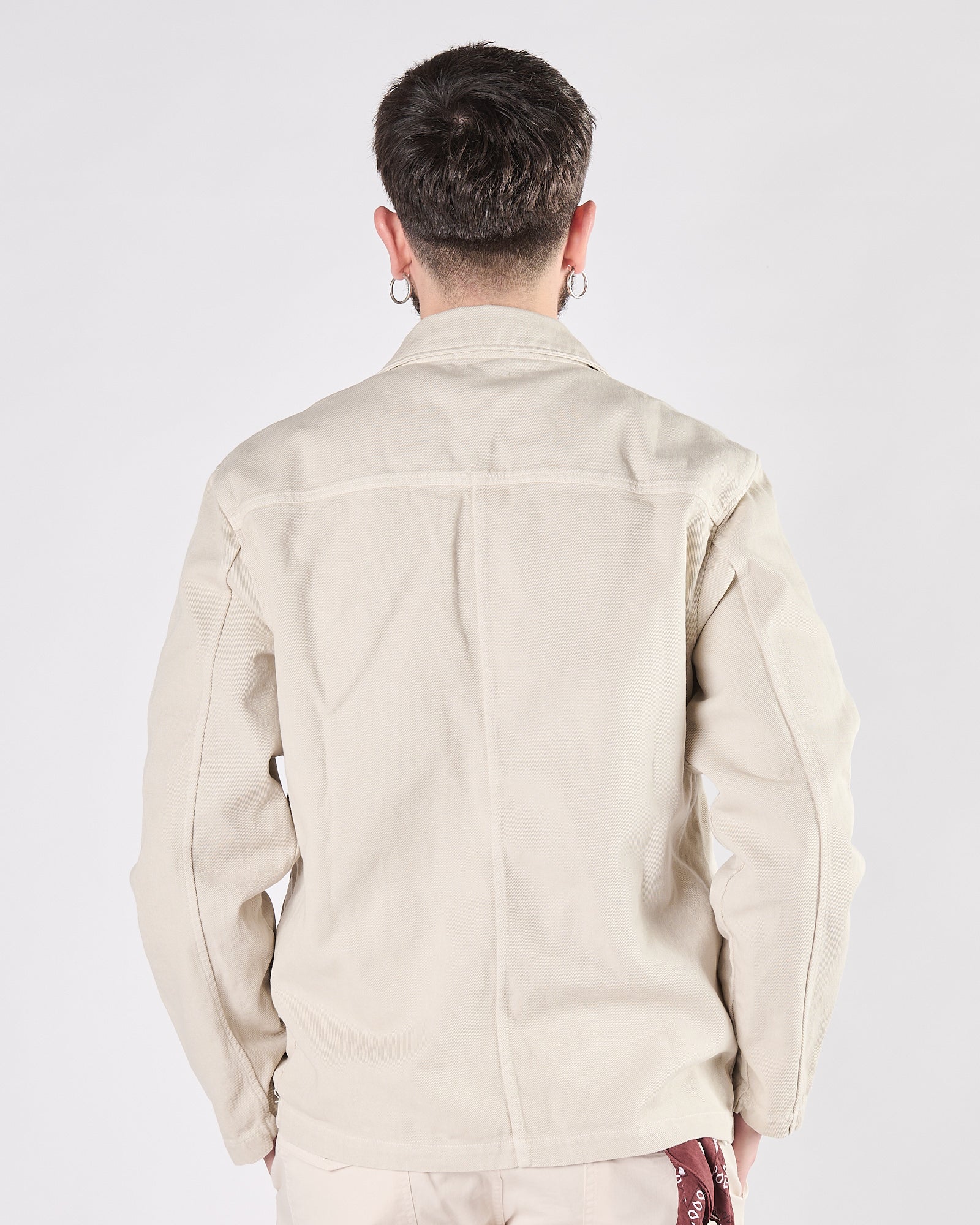 Giacca camicia Aimé in cotone beige