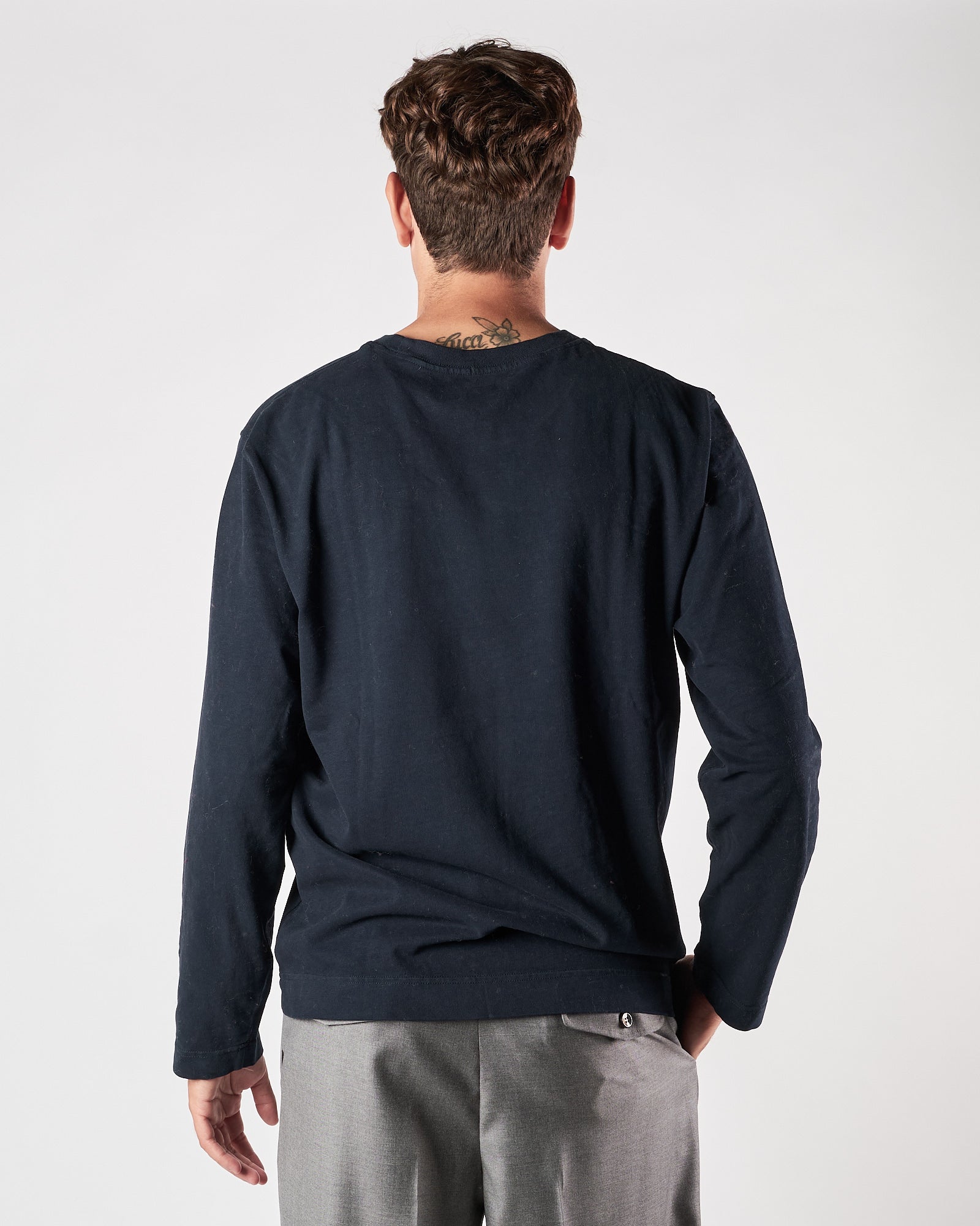 Maglia Bl'ker girocollo maniche lunghe navy