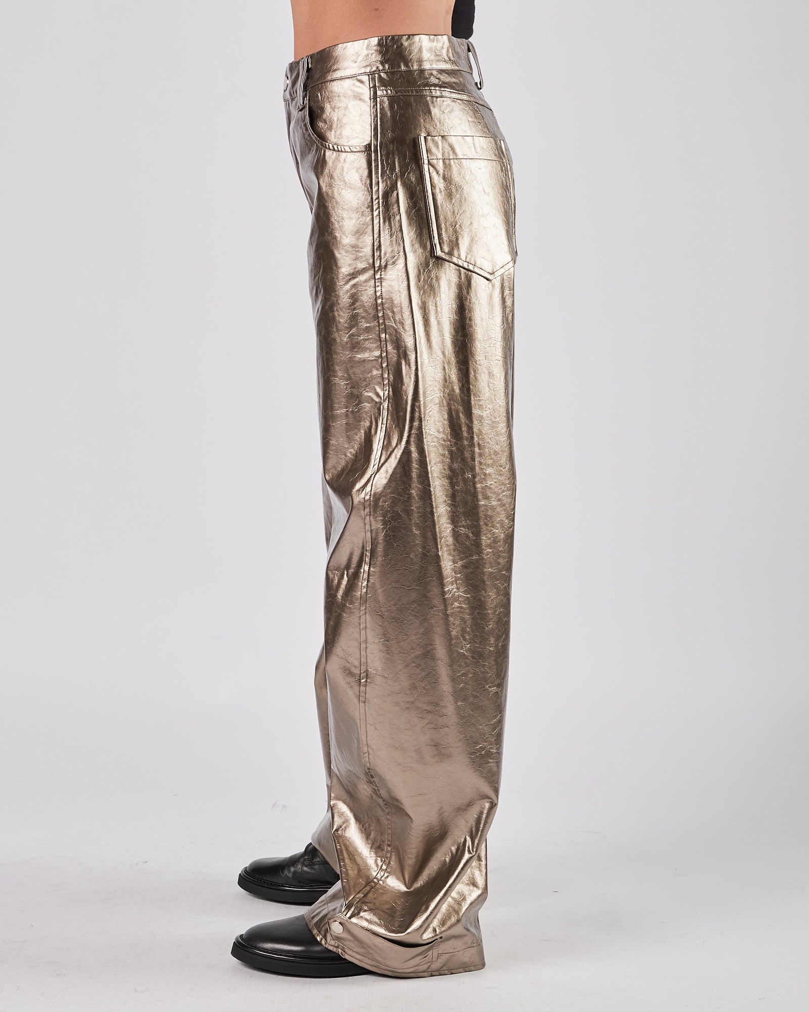 Pantalone Weili Zheng balloon in vinile silver