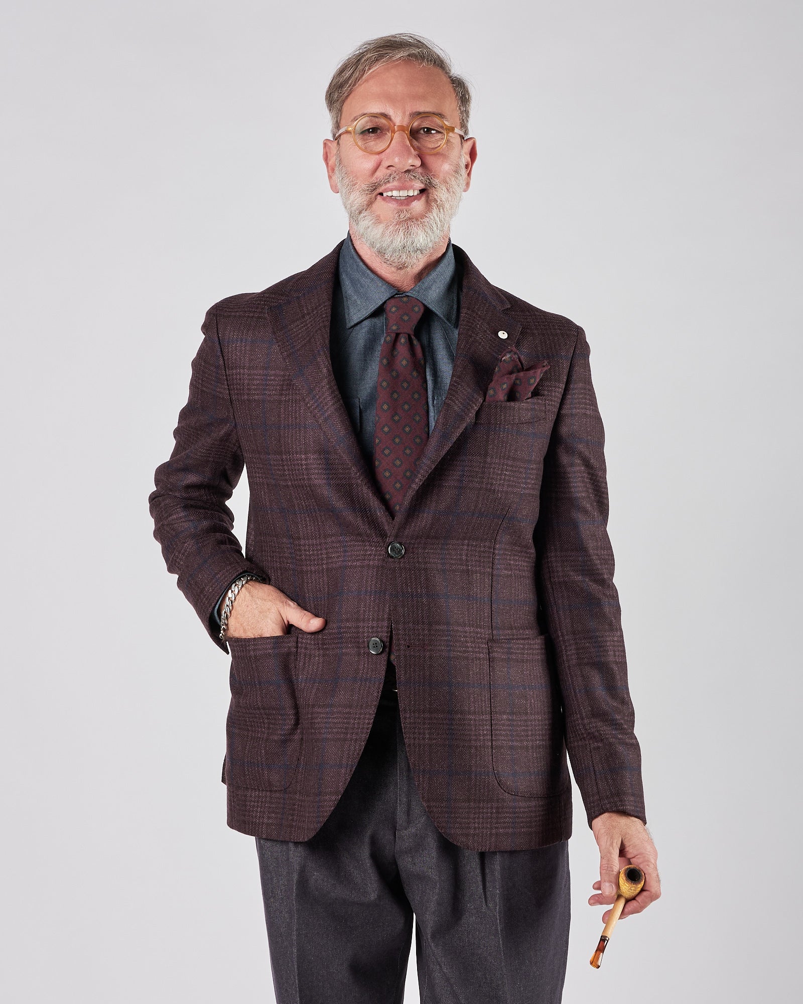 Giacca Lbm1911 fantasia quadri