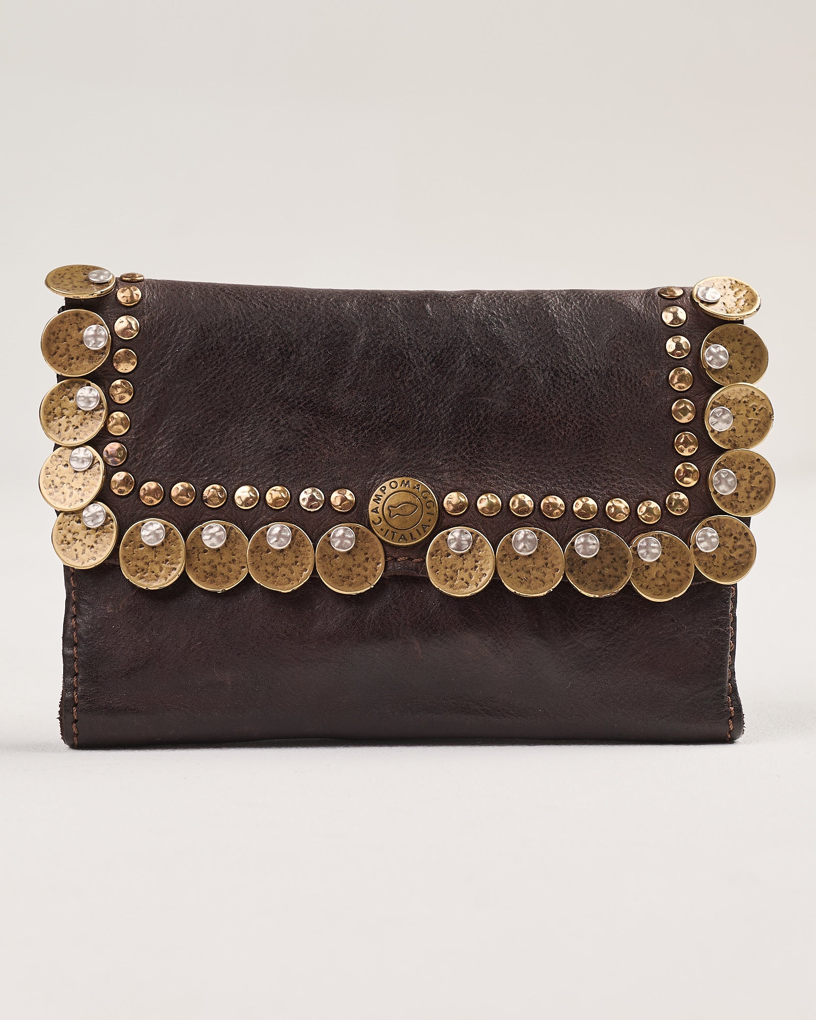 Portafoglio Campomaggi Mirta con medaglie moro