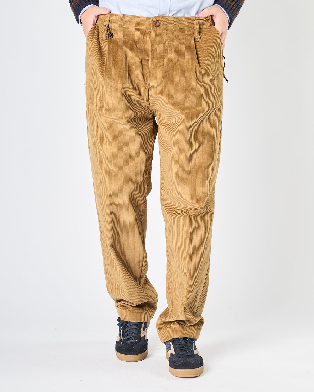 Pantalone Telacruda in velluto camel