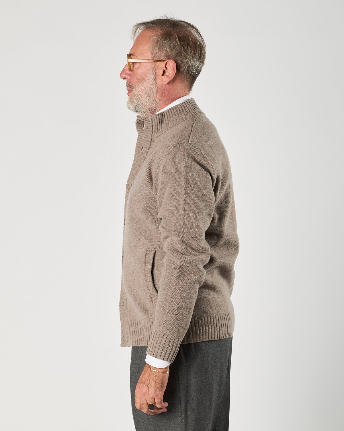 Maglia Aimé cardigan con bottoni beige