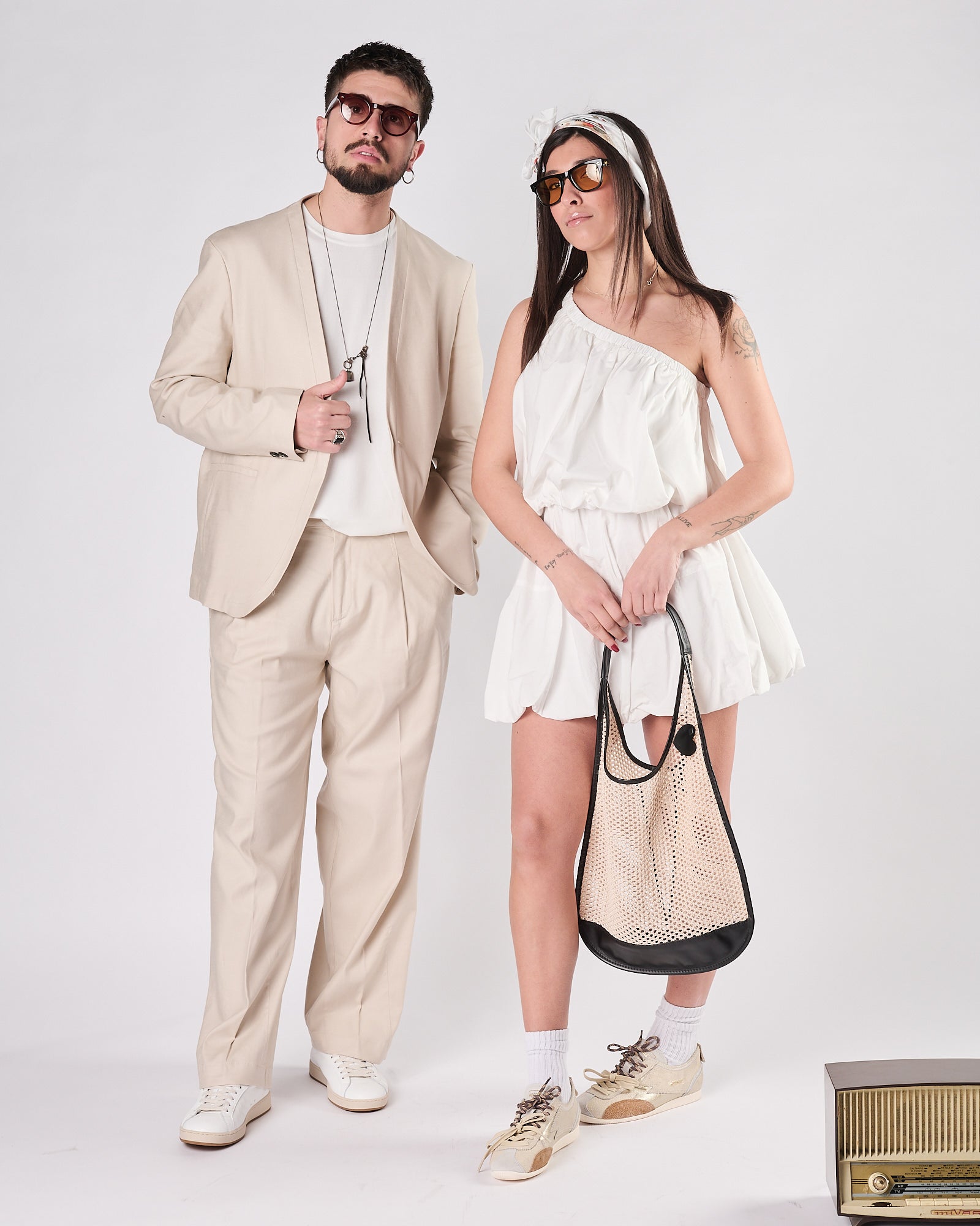 Giacca Aimé senza collo beige