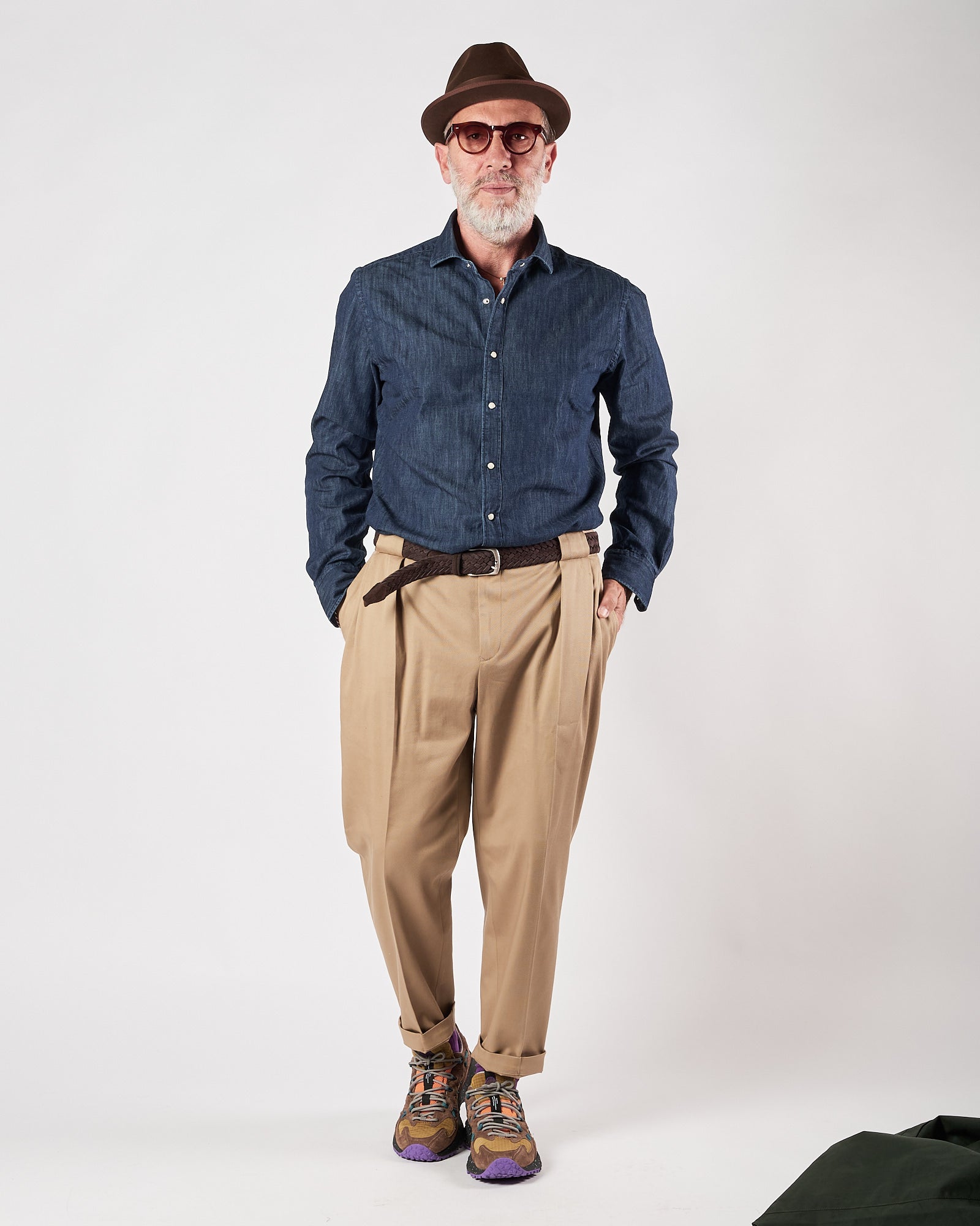 Pantalone Lbm1911 doppia pence beige