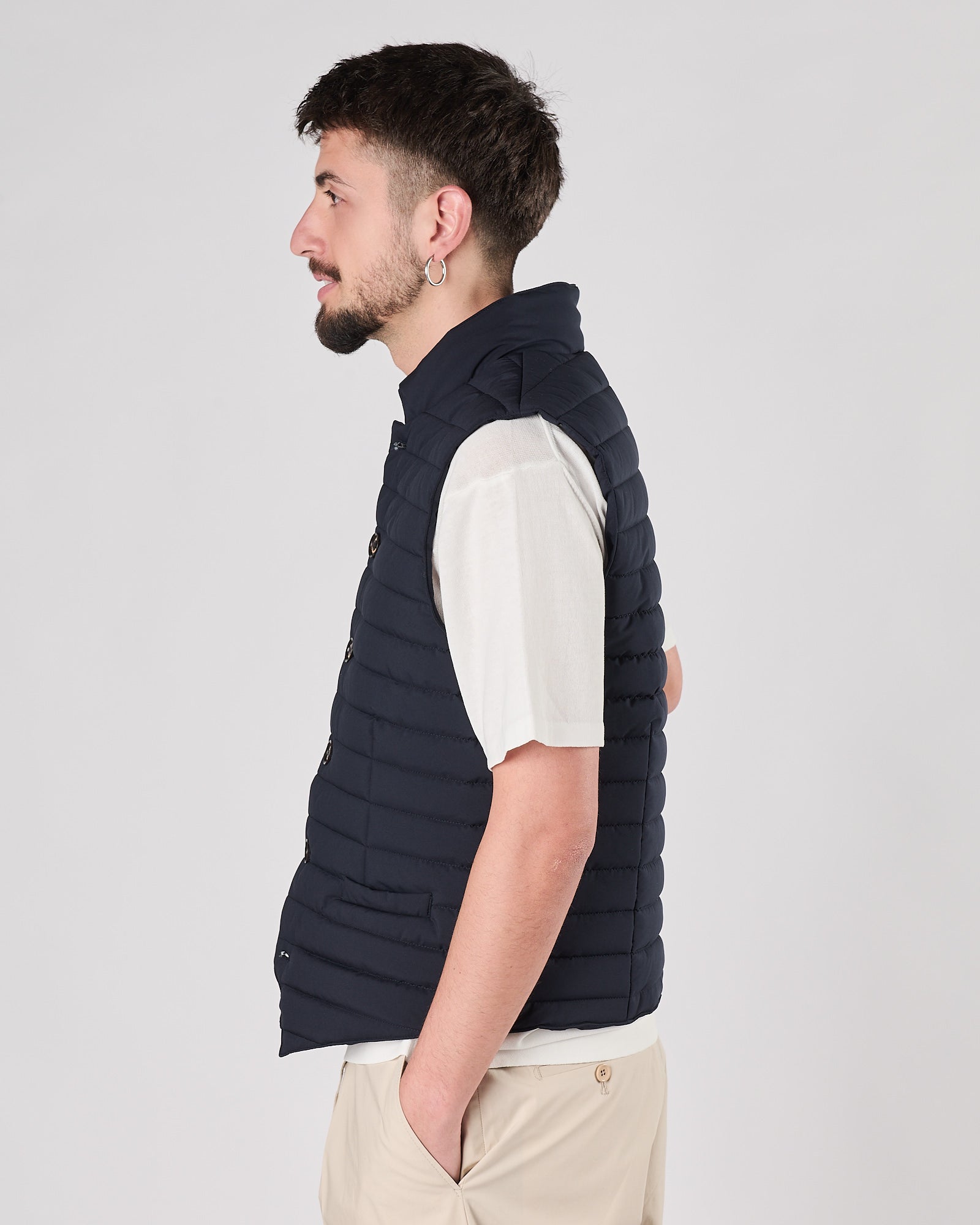 Gilet Onthebund con bottoni imbottito blu