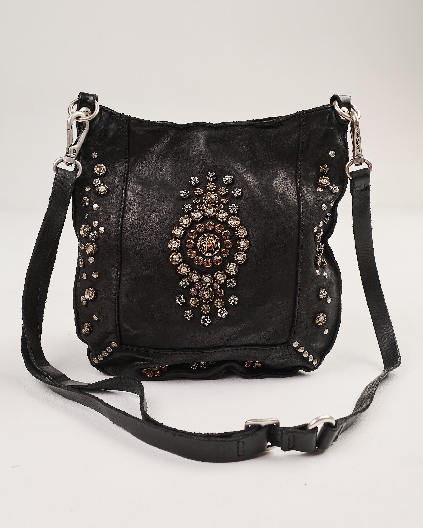 Borsa Campomaggi Nora con strass nera