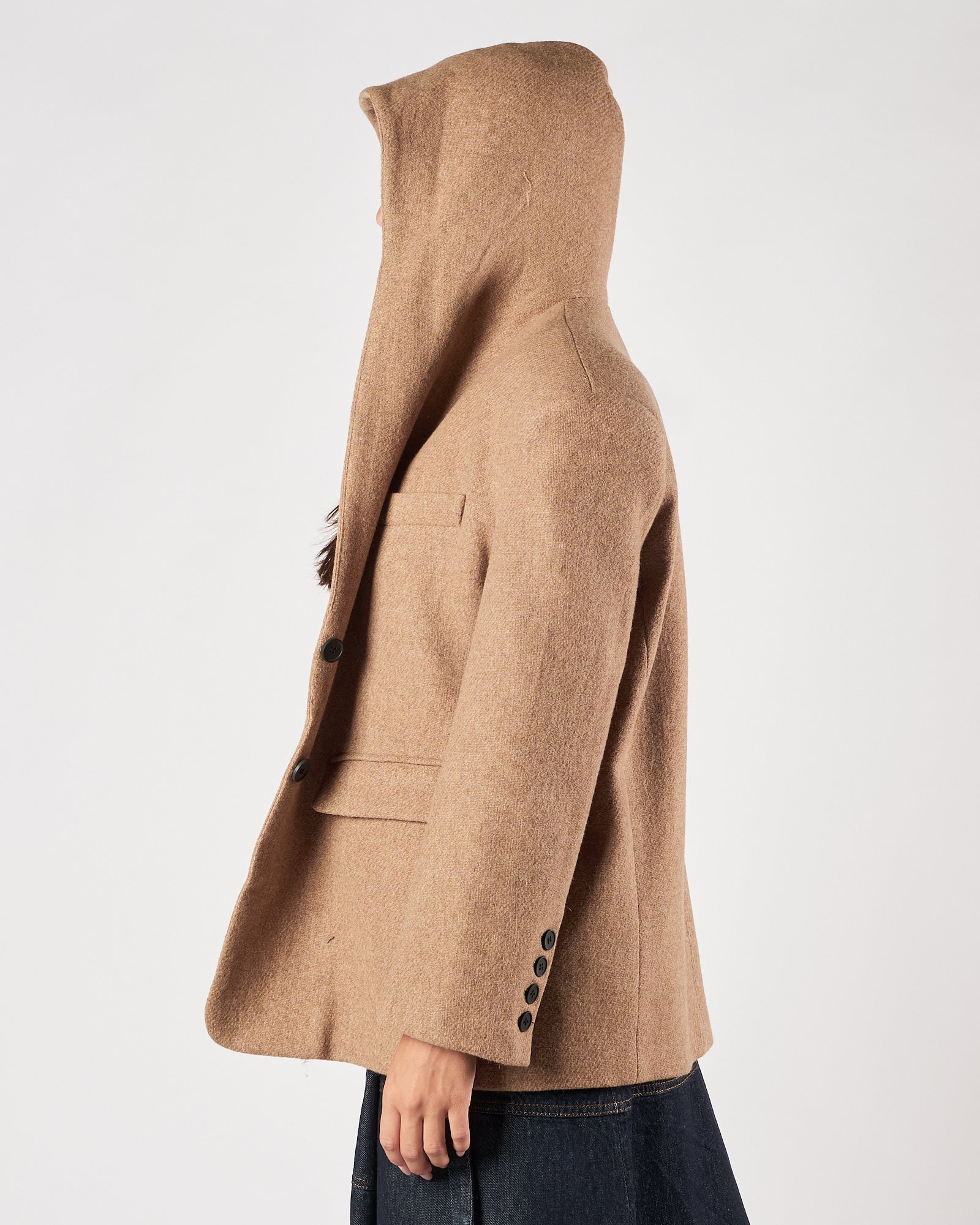 Giacca Eleh lover con cappuccio beige