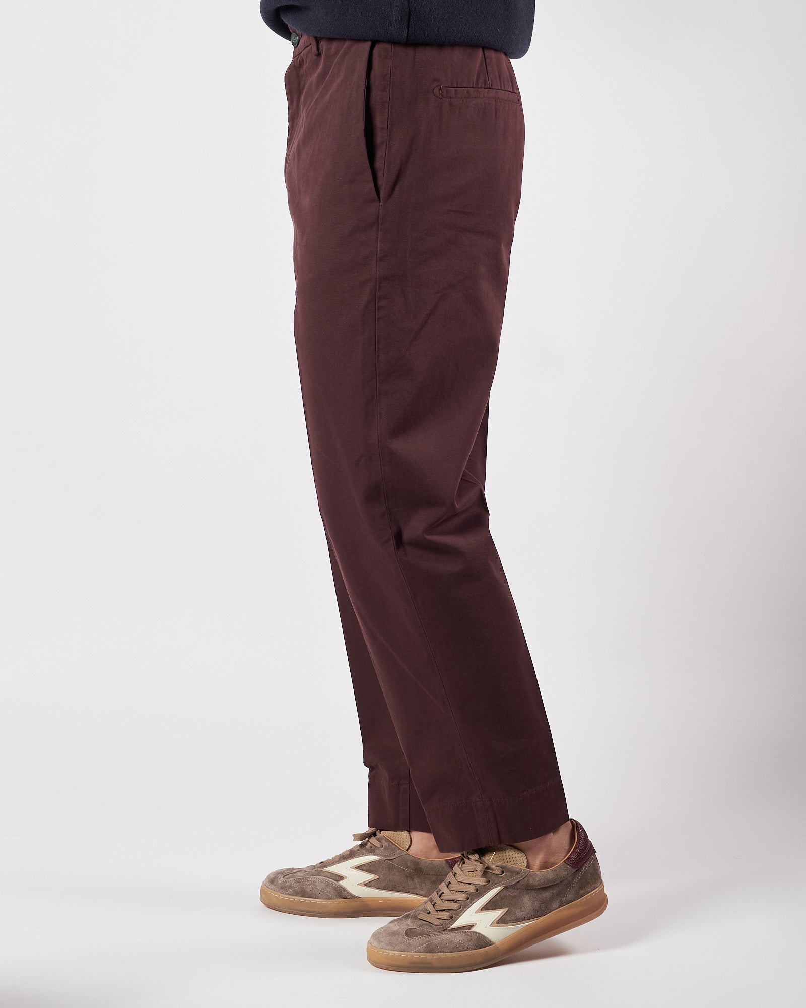 Pantalone Bonheur over fit prugna