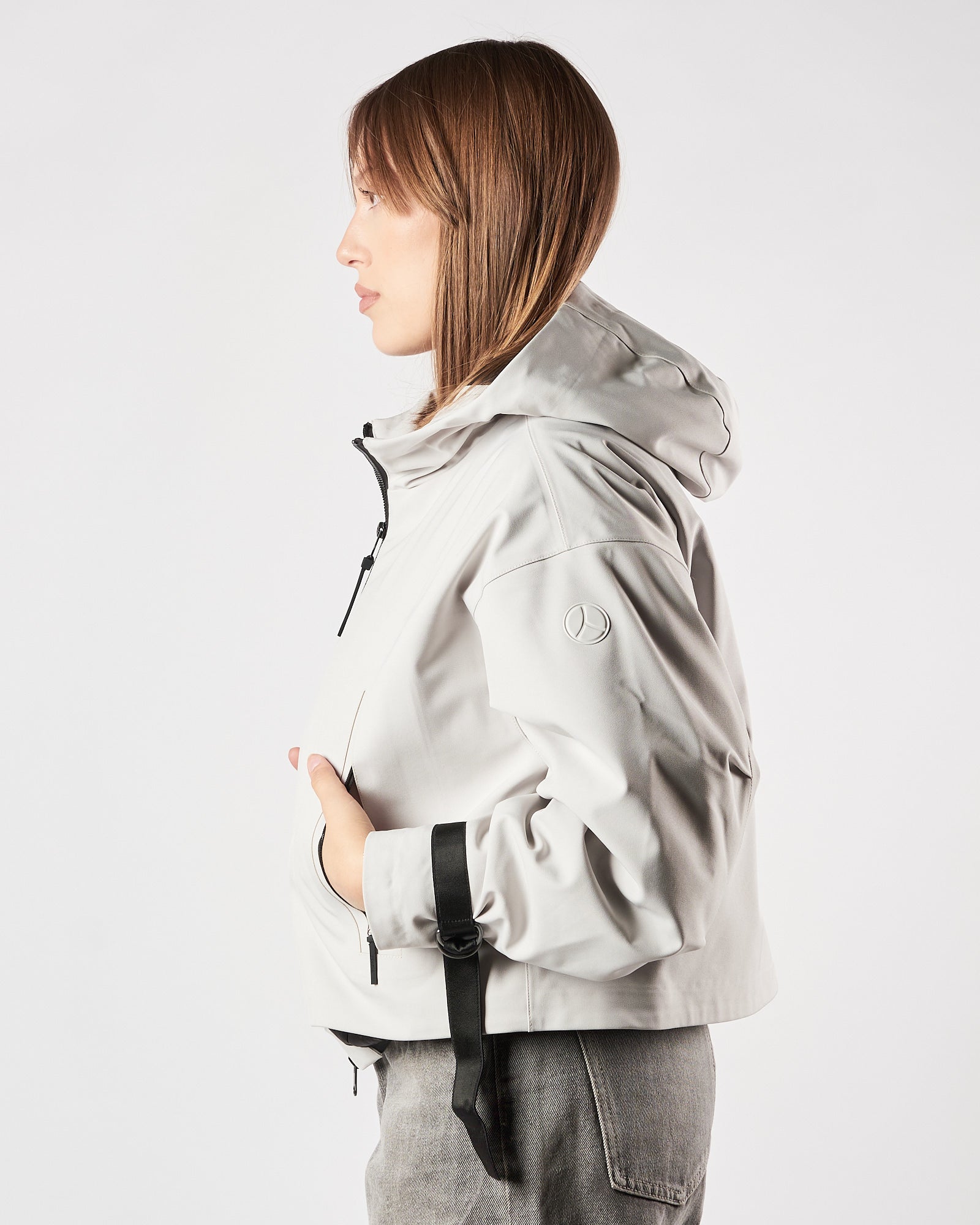 Giacchetto People Of Shibuya corto grigio chiaro