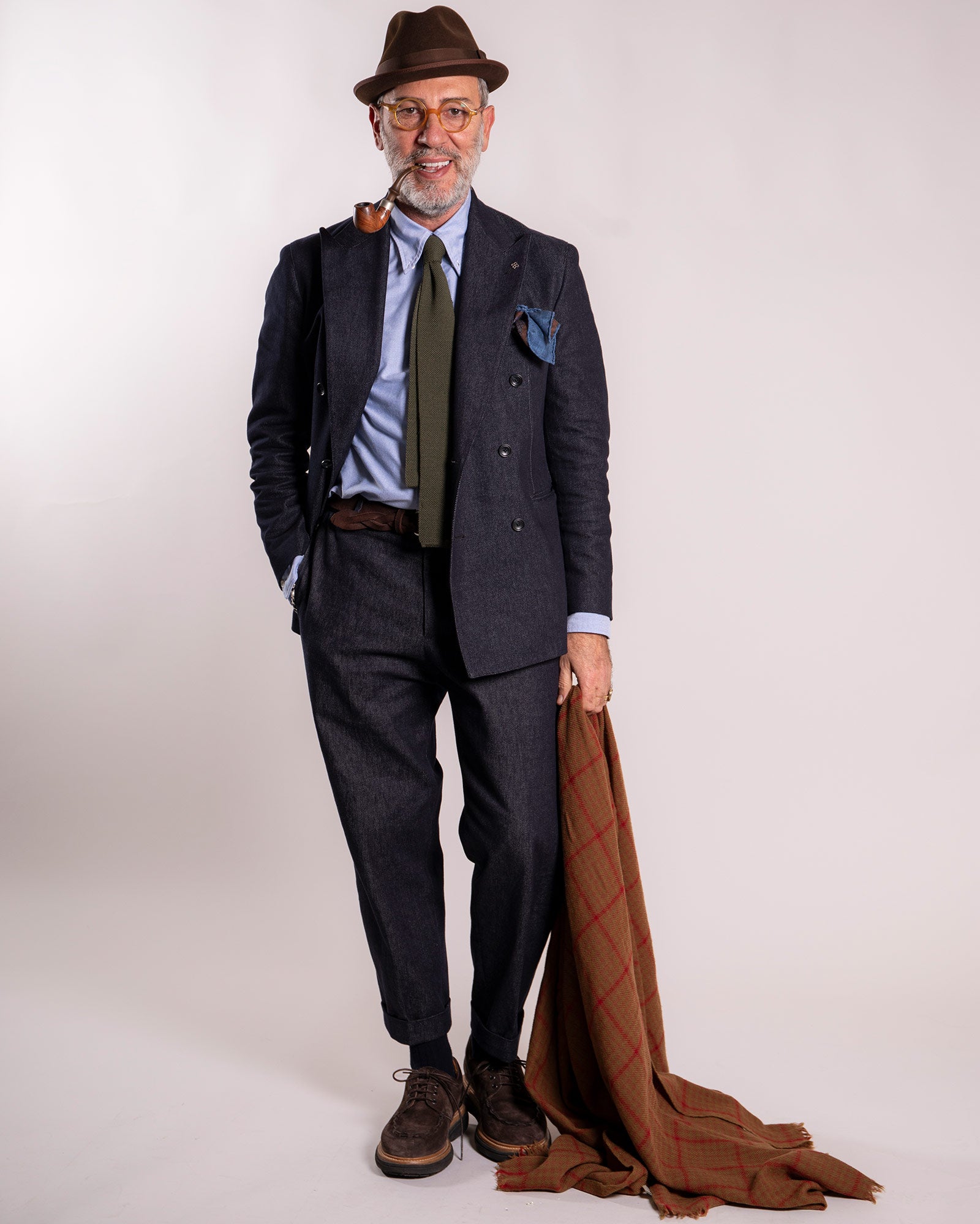 Sciarpa Lovat&Green fantasia in lana a quadri