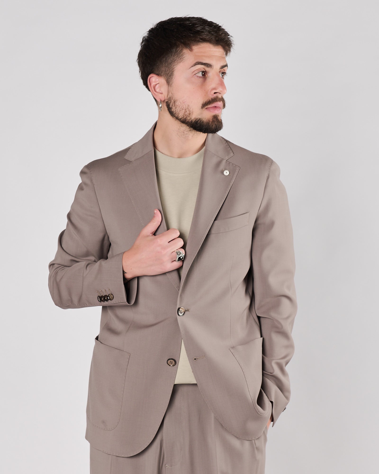 Giacca Lbm1911 un petto tortora