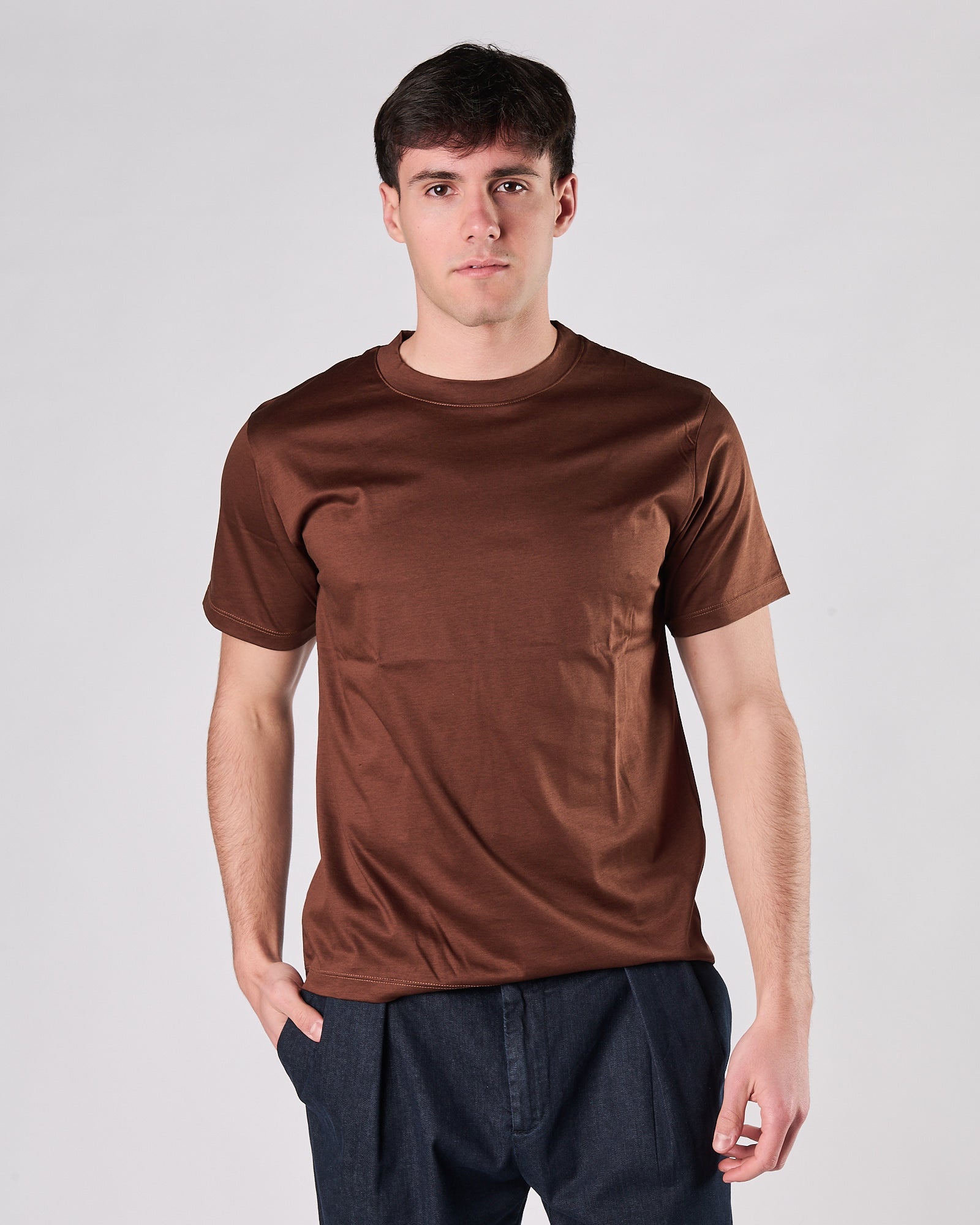 T-shirt Aimé regular tessuto modal moro