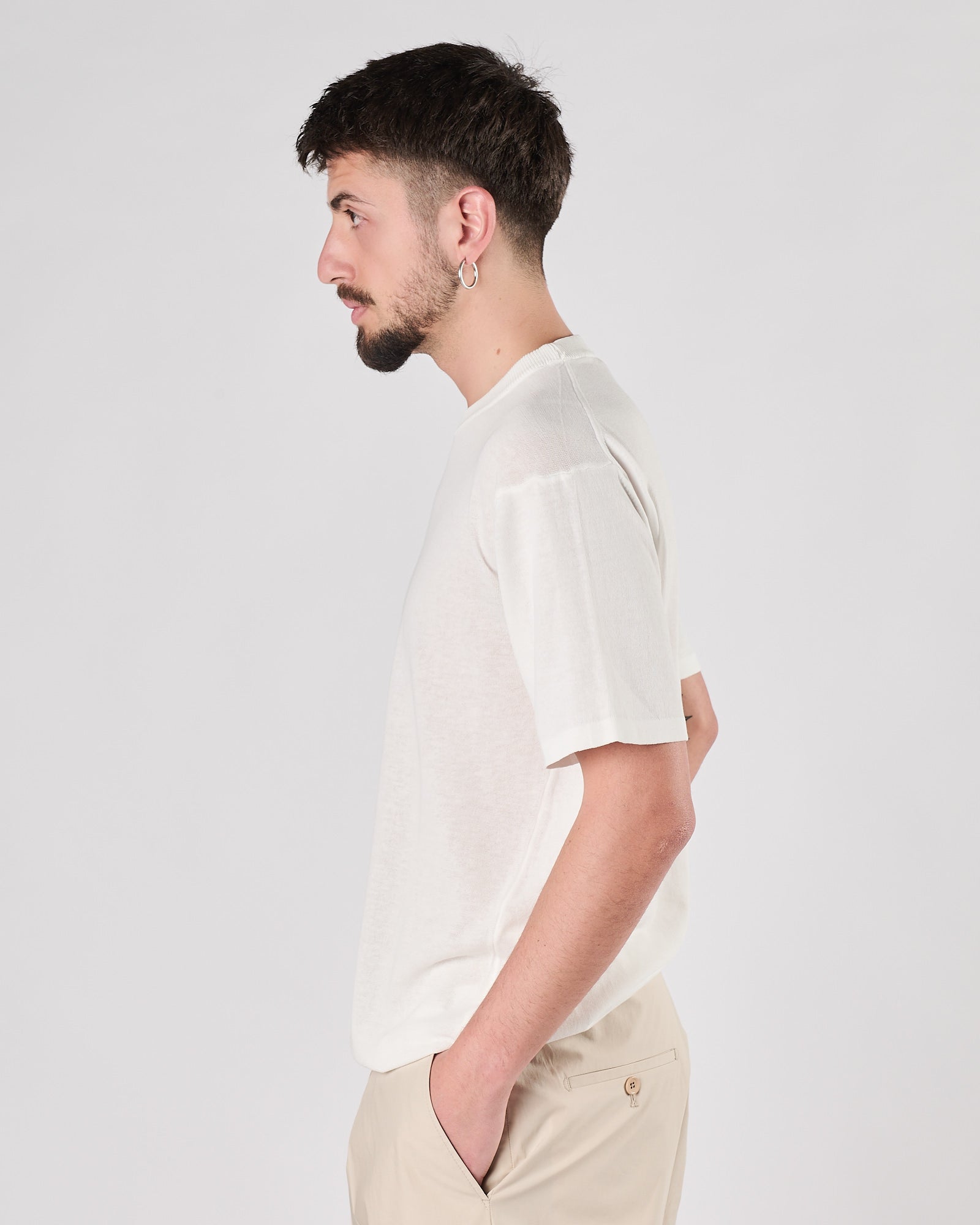 Maglia Aimé in maglia girocollo latte