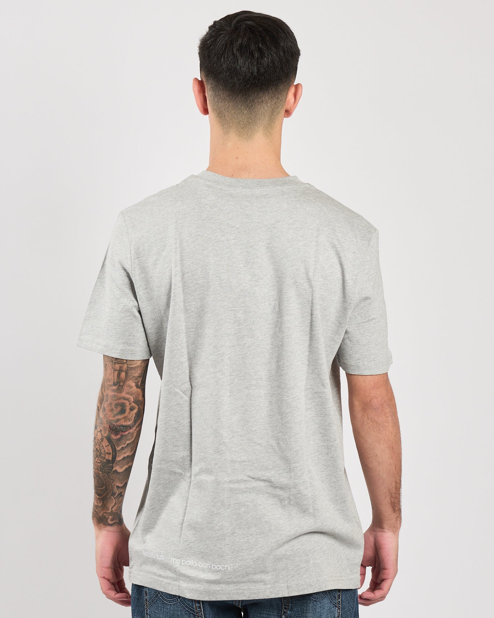 T-shirt A|STORE regular grey con logo