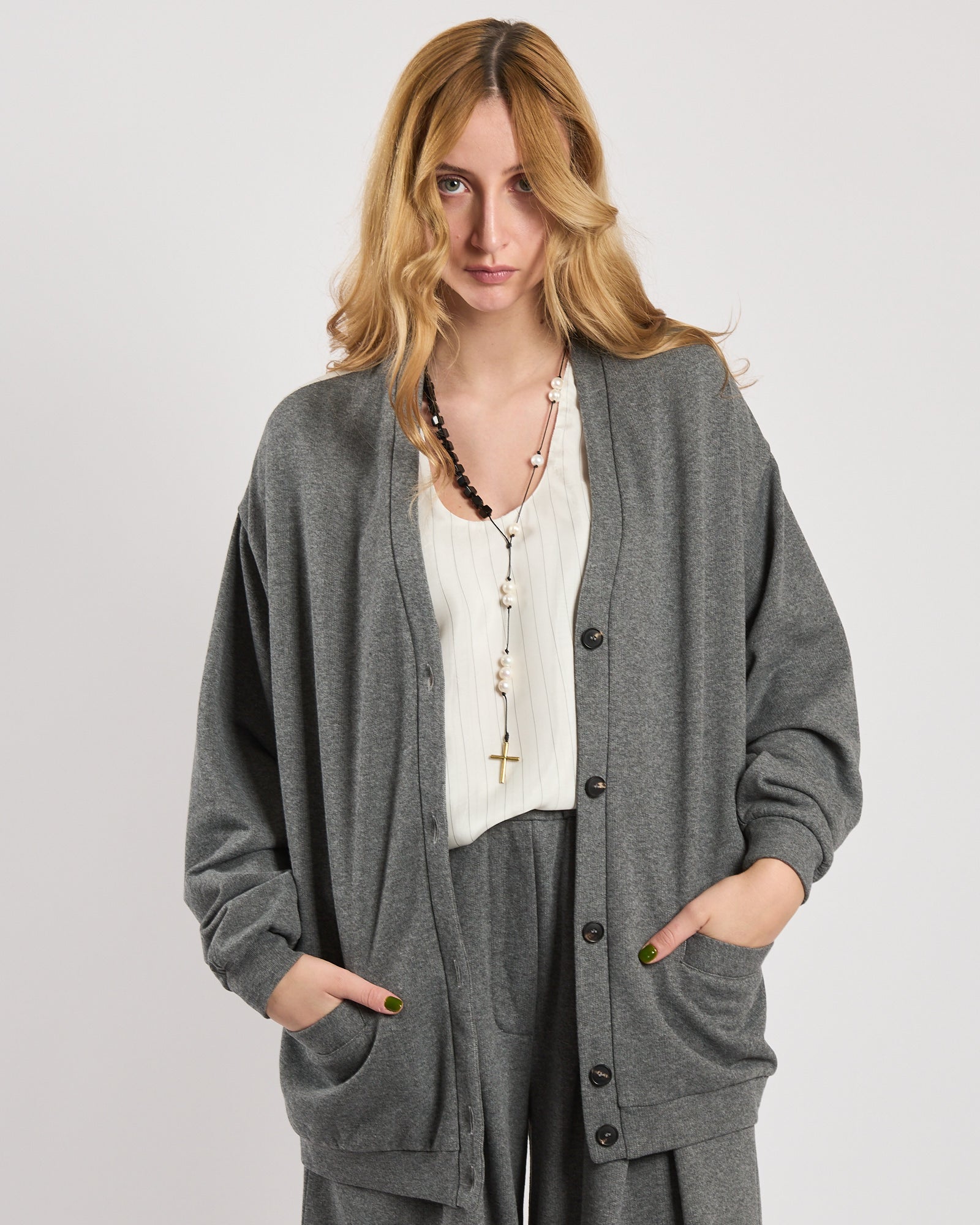 CollanaTwinset con perle nera