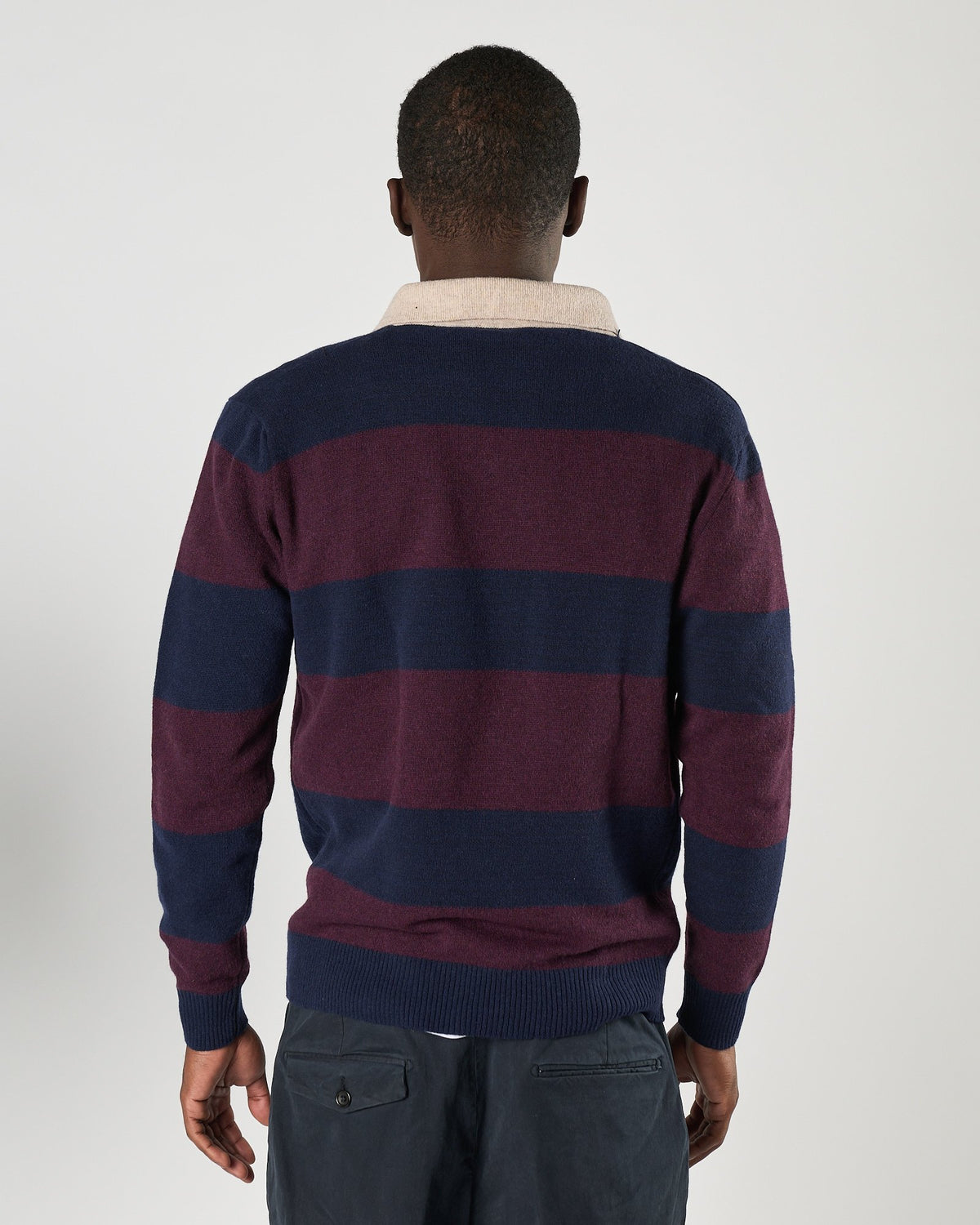 Polo In The Box in maglia riga blu bordeaux