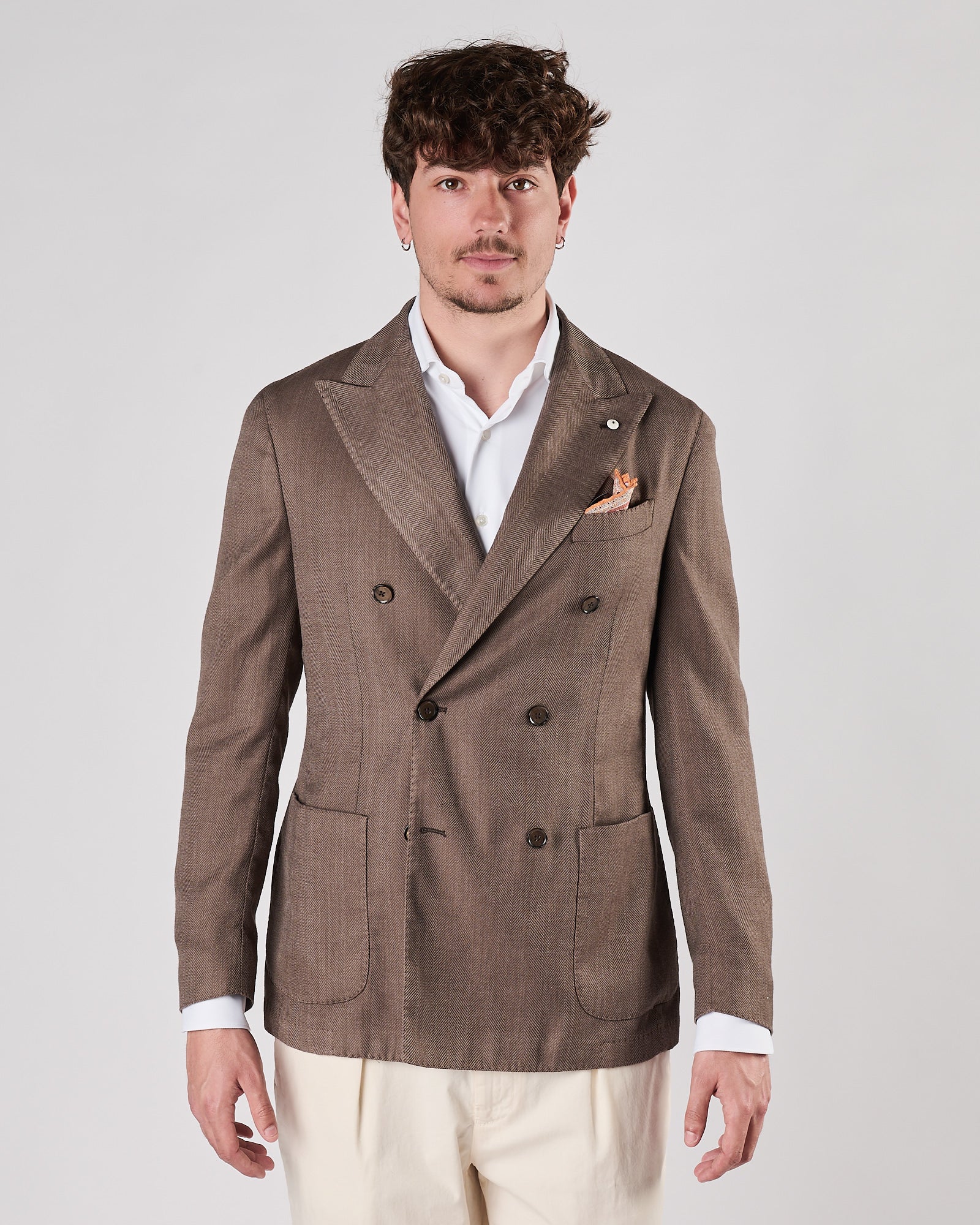 Giacca Lbm1911 doppio petto resca moro