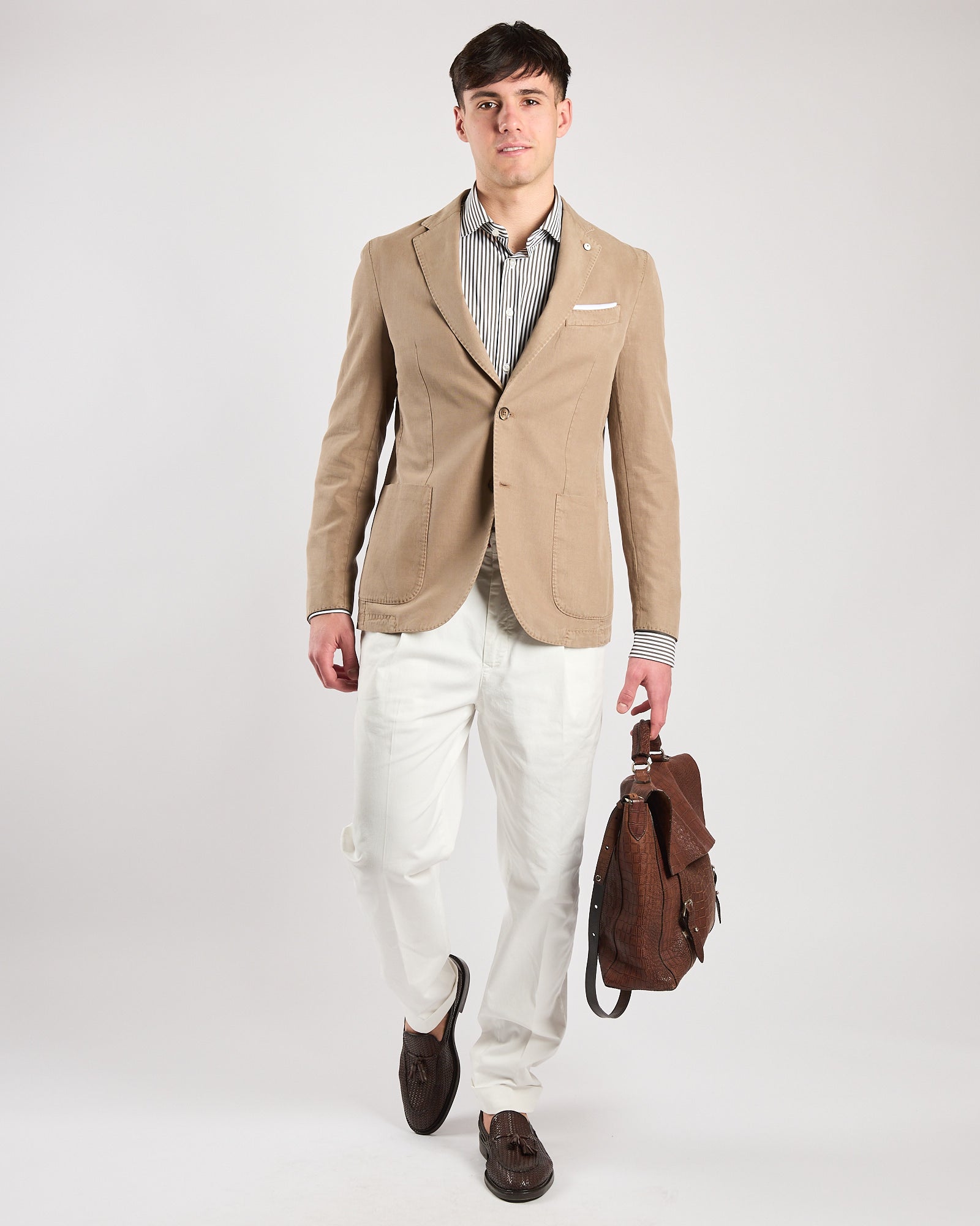 Giacca Lbm1911 un petto sabbia