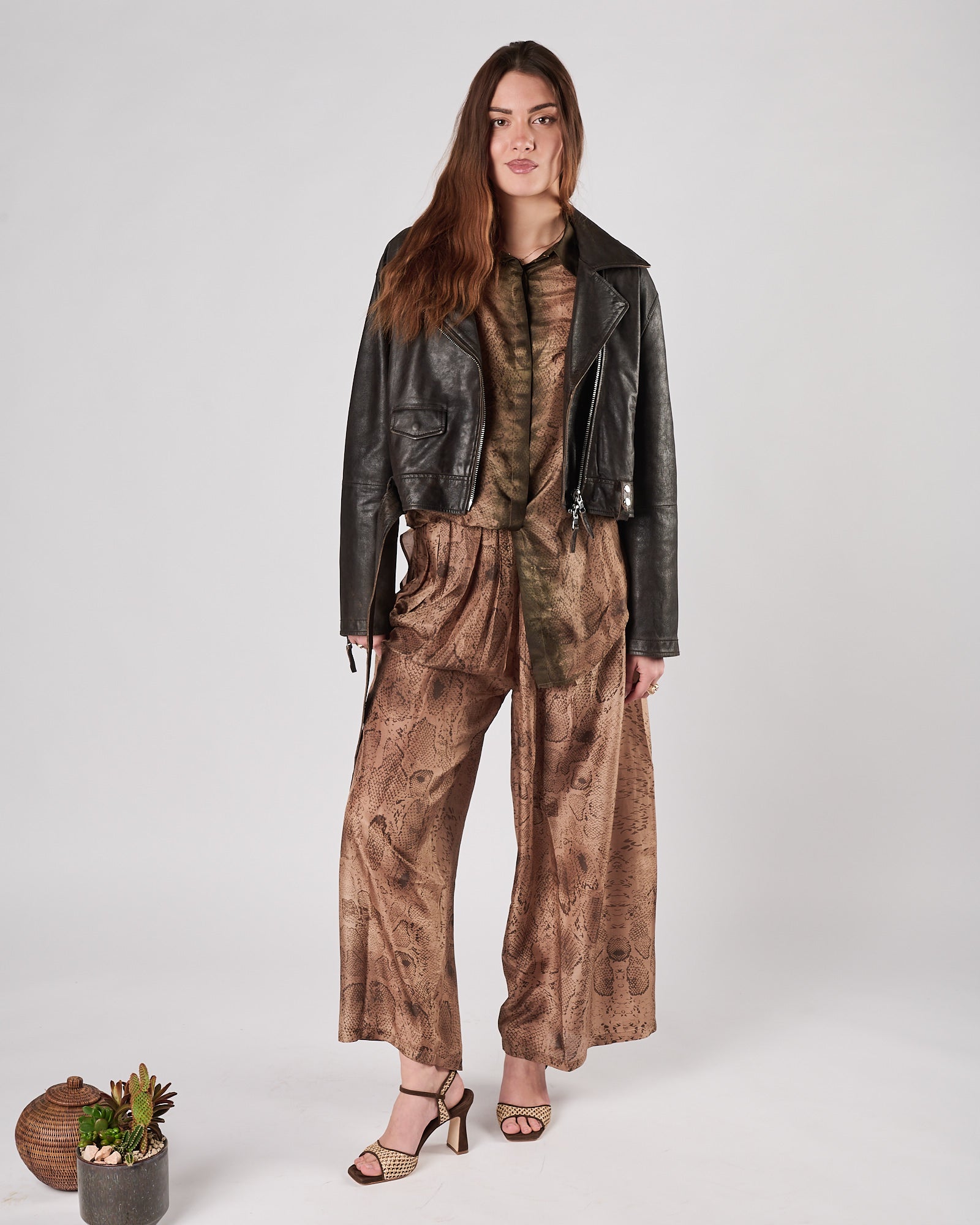 Giacchetto A|STORE eco pelle testa moro