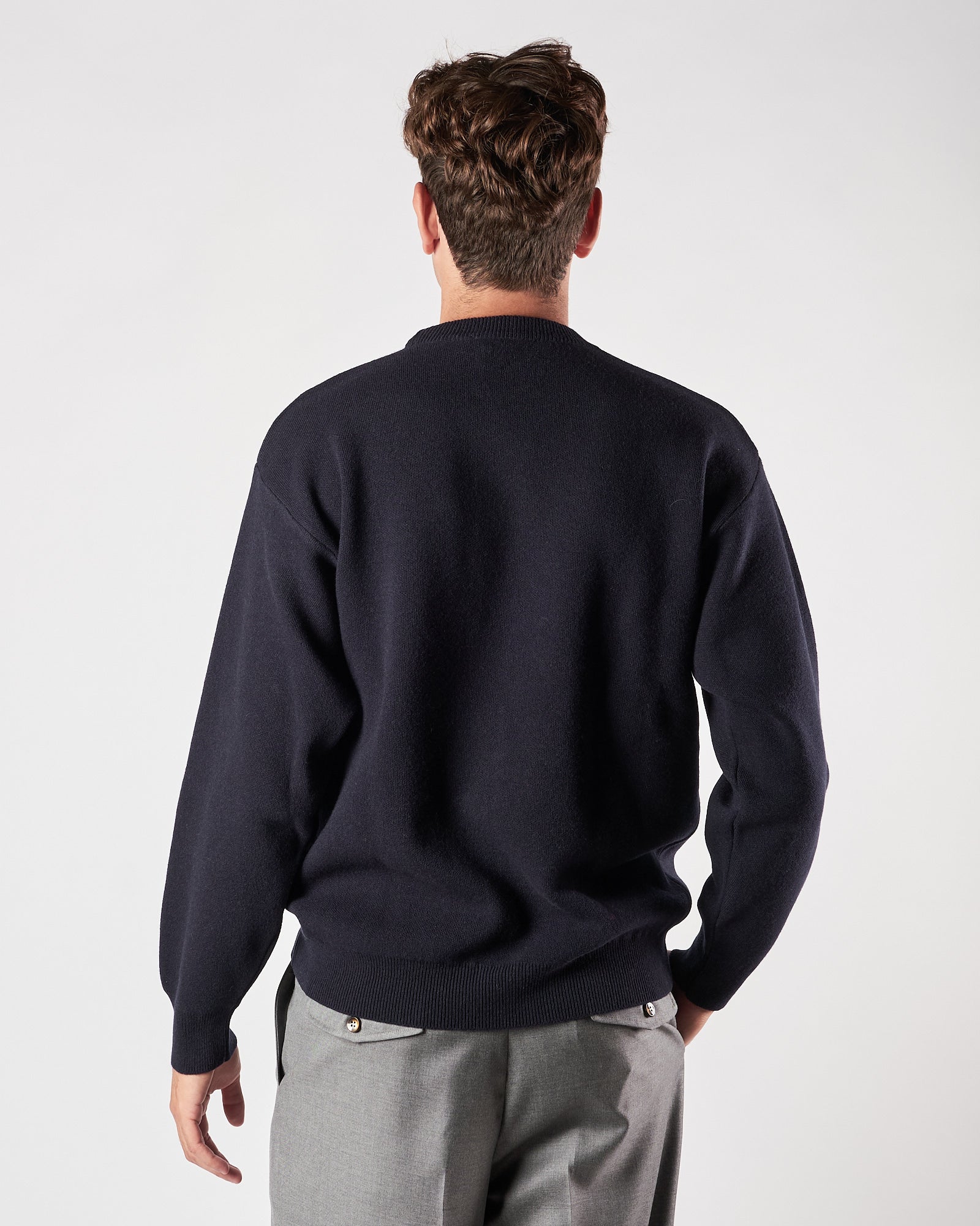 Maglia Daniele Fiesoli girocollo over blu