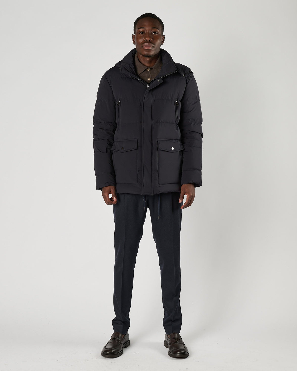 Pantalone A|STORE in flanella blu