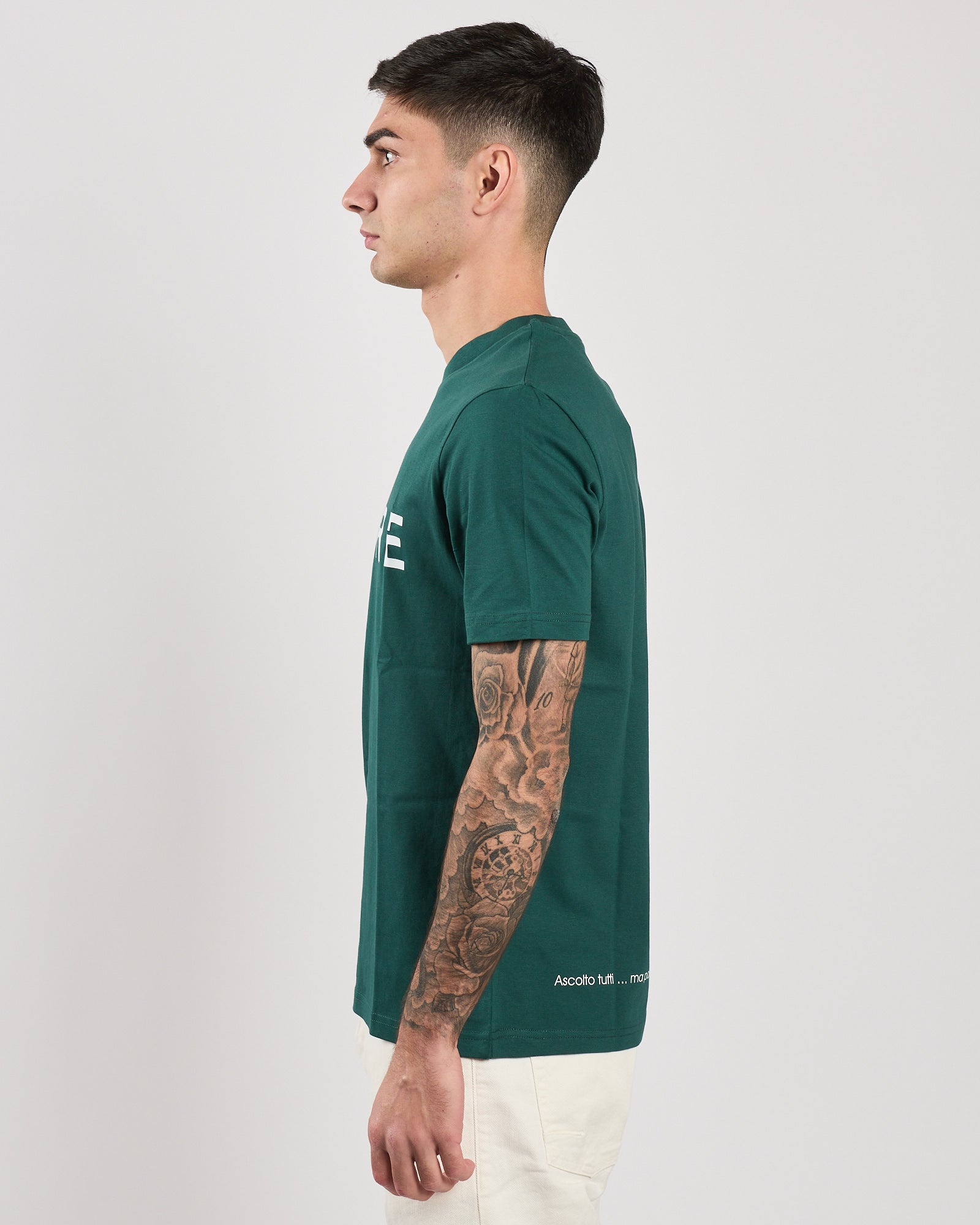 T-shirt A|STORE regular green con logo