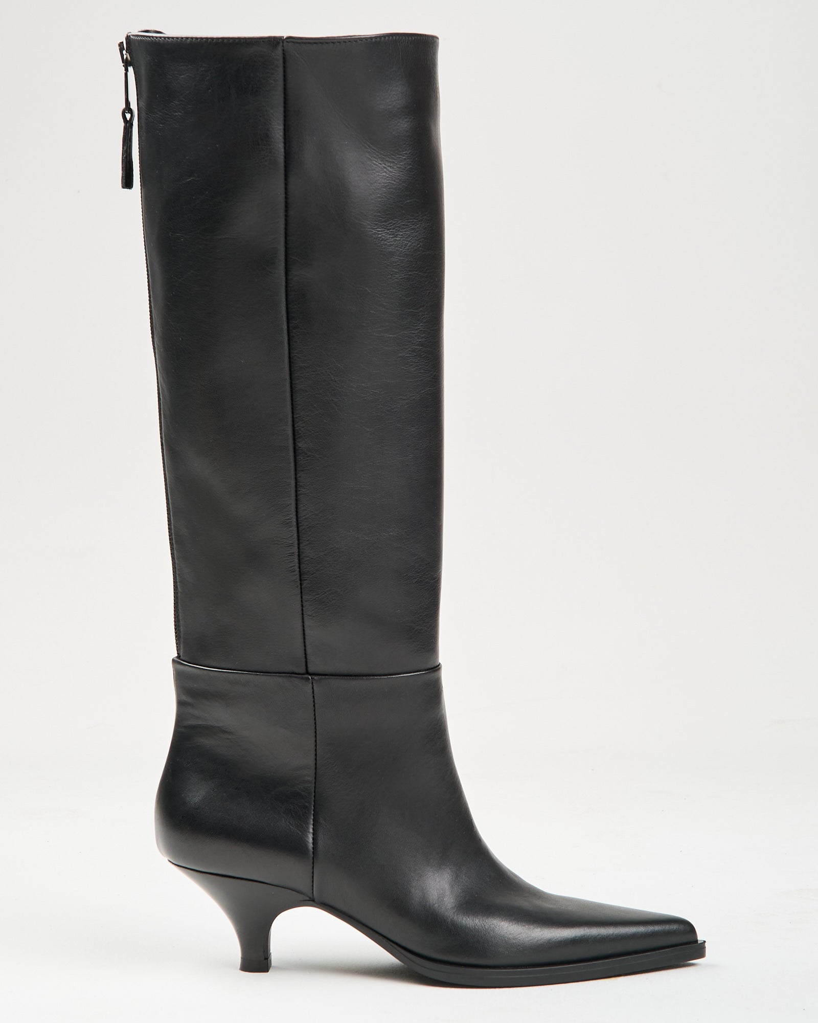 Stivale Elena Iachi alto in pelle nero